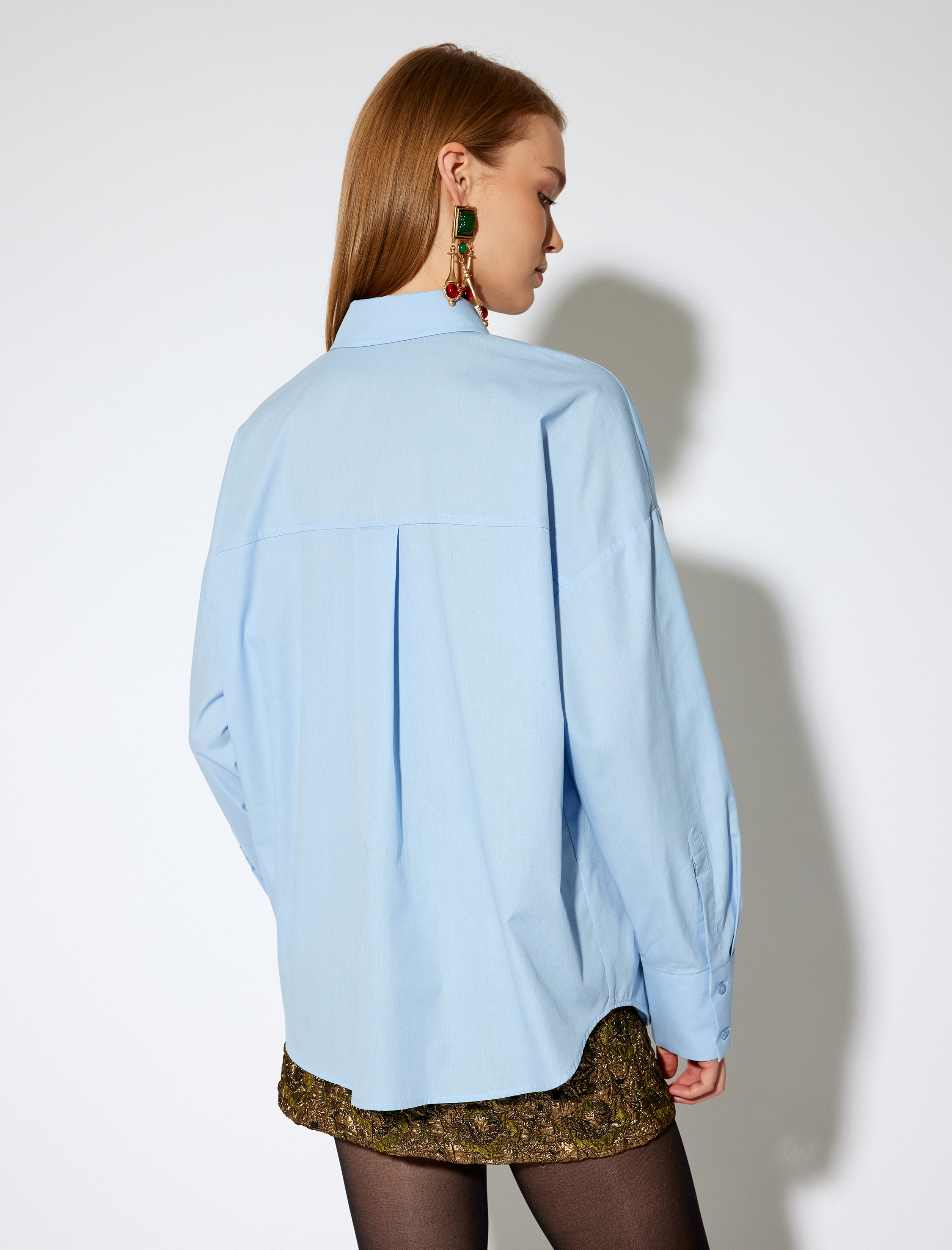   Oversize Gömlek Uzun Kollu Pamuklu