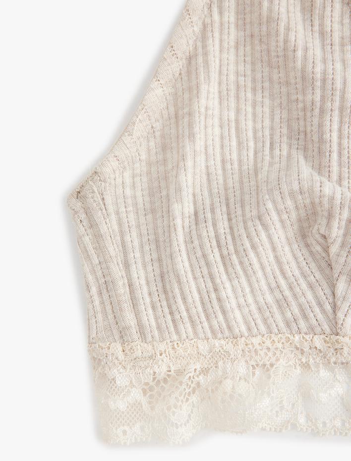  Dolgusuz Balensiz Dantel Detaylı Bralet Sütyen