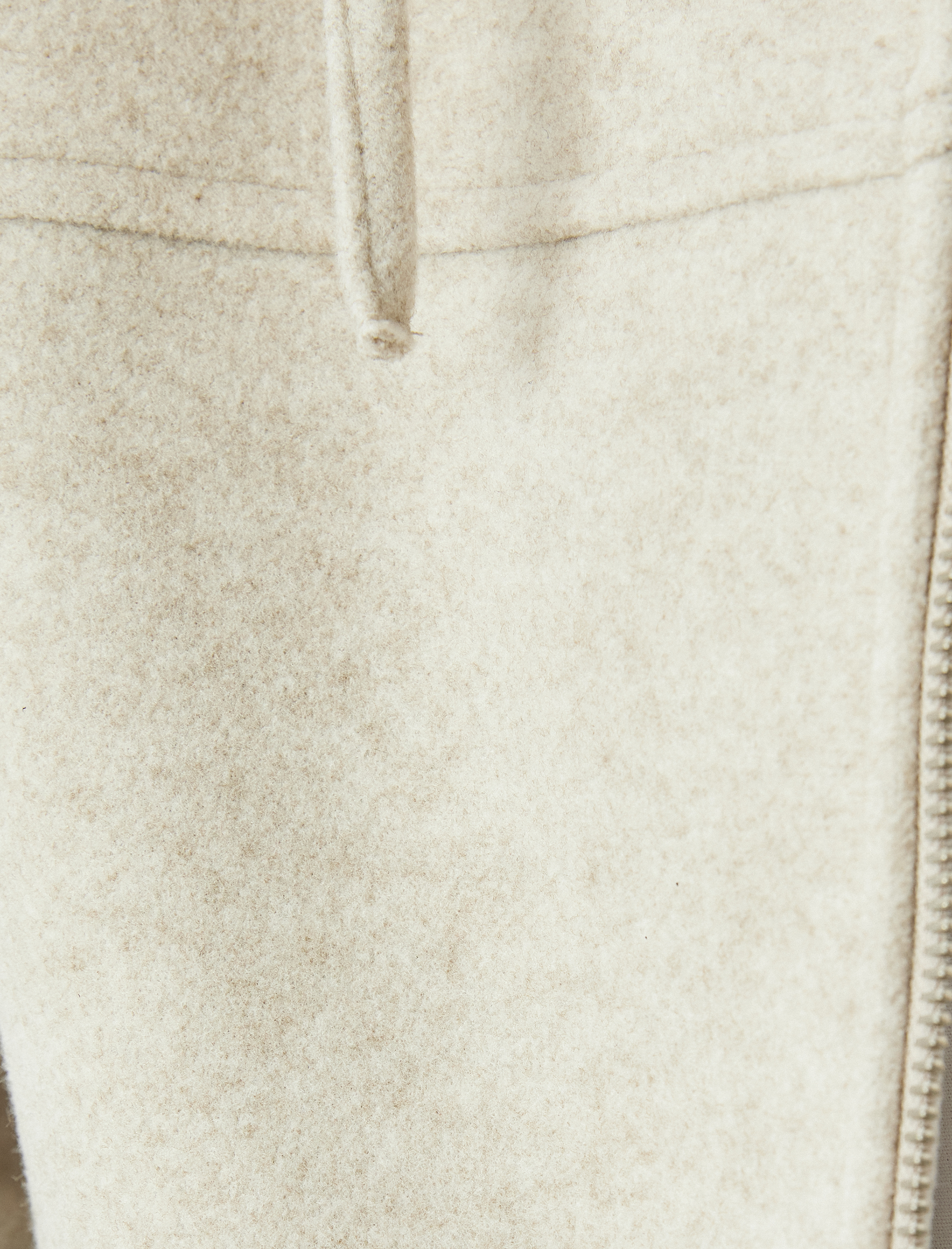   Kapüşonlu Fermuarlı Dikiş Detaylı Crop Sweatshirt