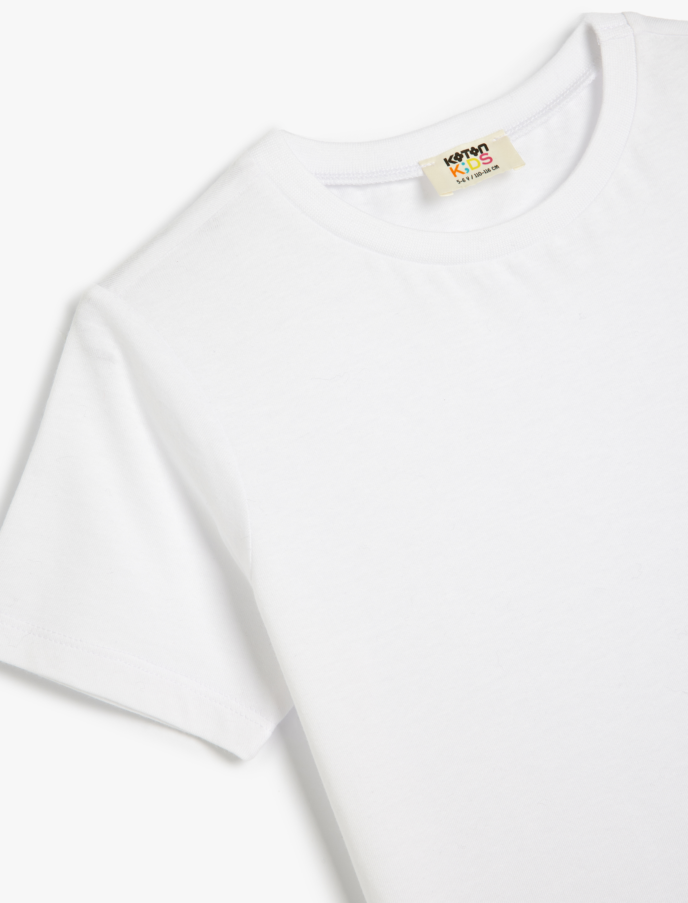  Erkek Çocuk Basic Tişört Kısa Kollu Bisiklet Yaka Pamuklu