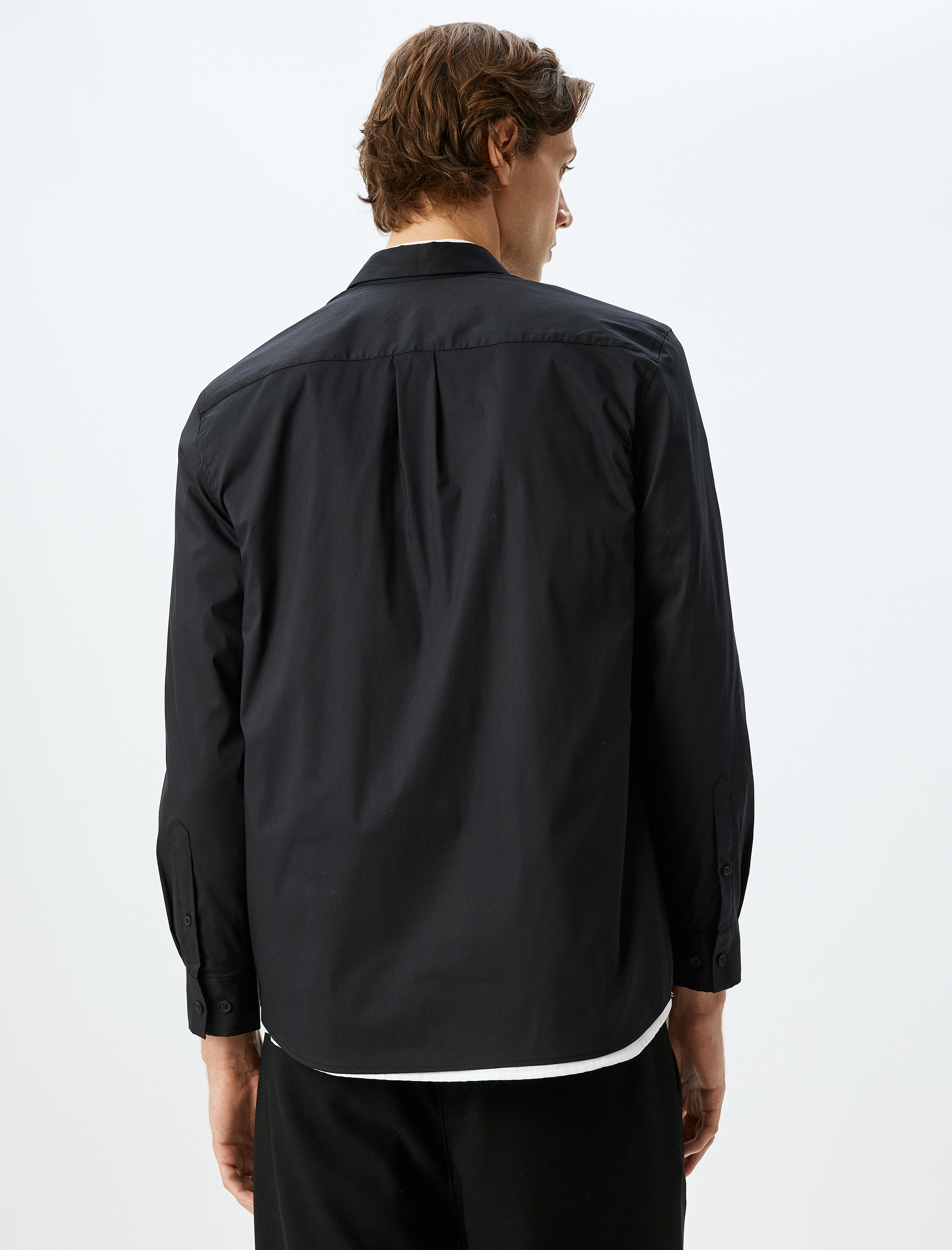   Uzun Kollu Regular Fit Pamuklu Basic Gömlek