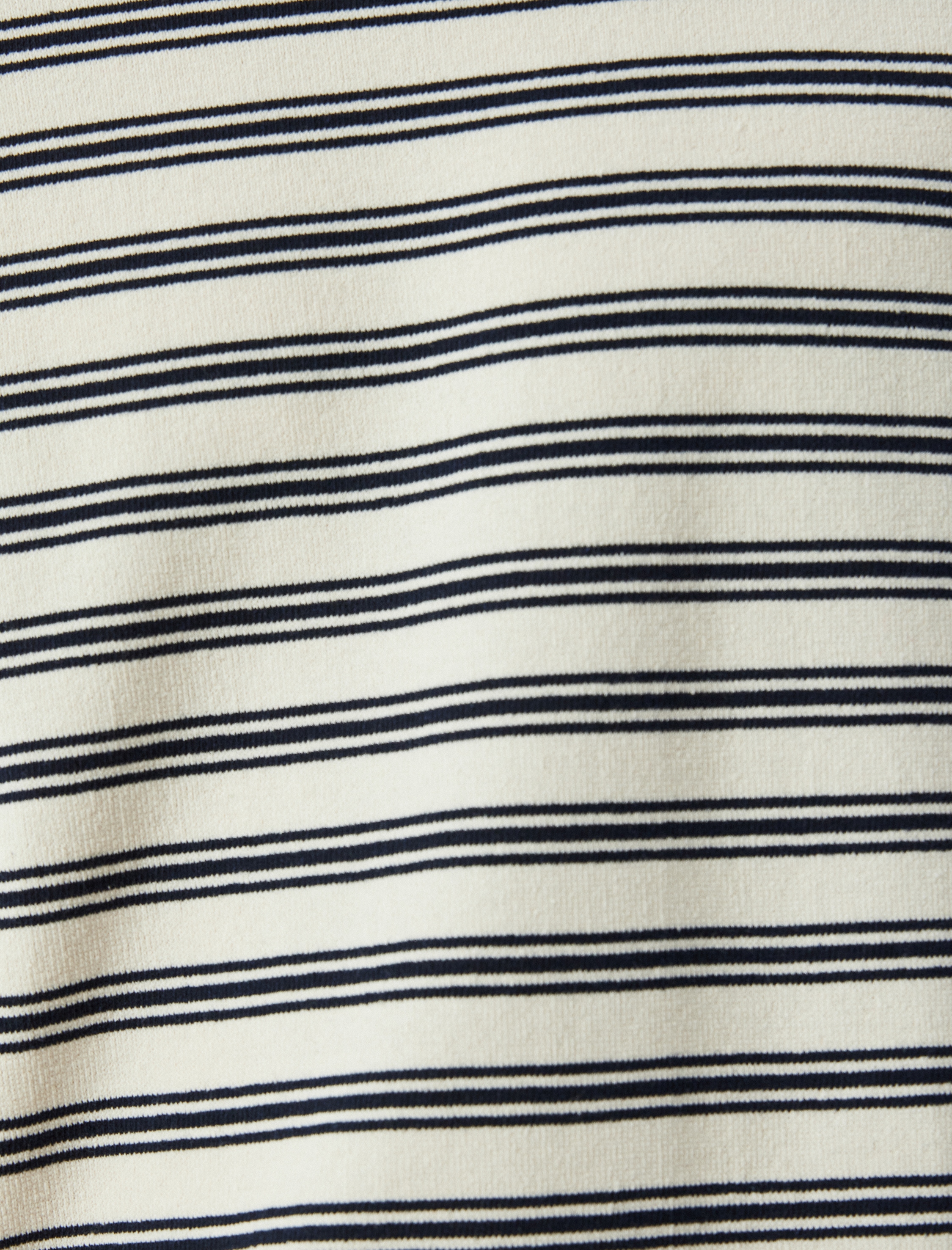   Bisiklet Yaka Kısa Kollu Regular Fit Pamuk Karışımlı Havlu Kumaş Çizgili Tişört