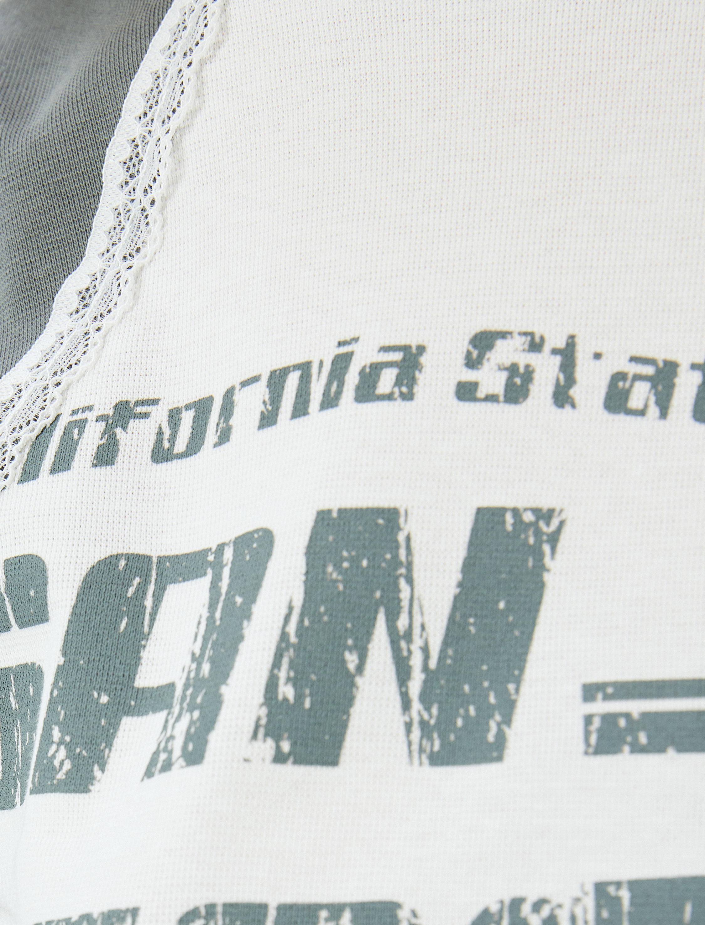   Slogan Baskılı Uzun Kollu Dikiş Detaylı Slim Fit Tişört