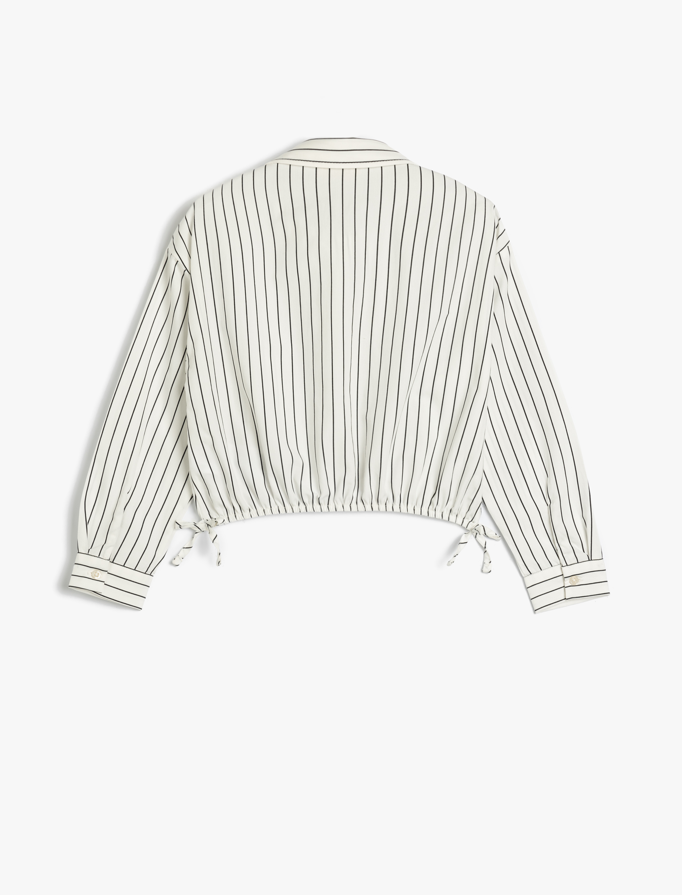  Kız Çocuk Gömlek Uzun Kollu Beli Bağlamalı Pamuklu