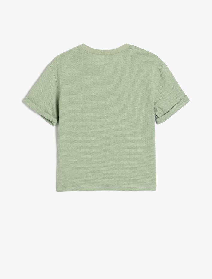 Erkek Bebek Basic Tişört Kısa Kollu Bisiklet Yaka Pamuk Karışımlı