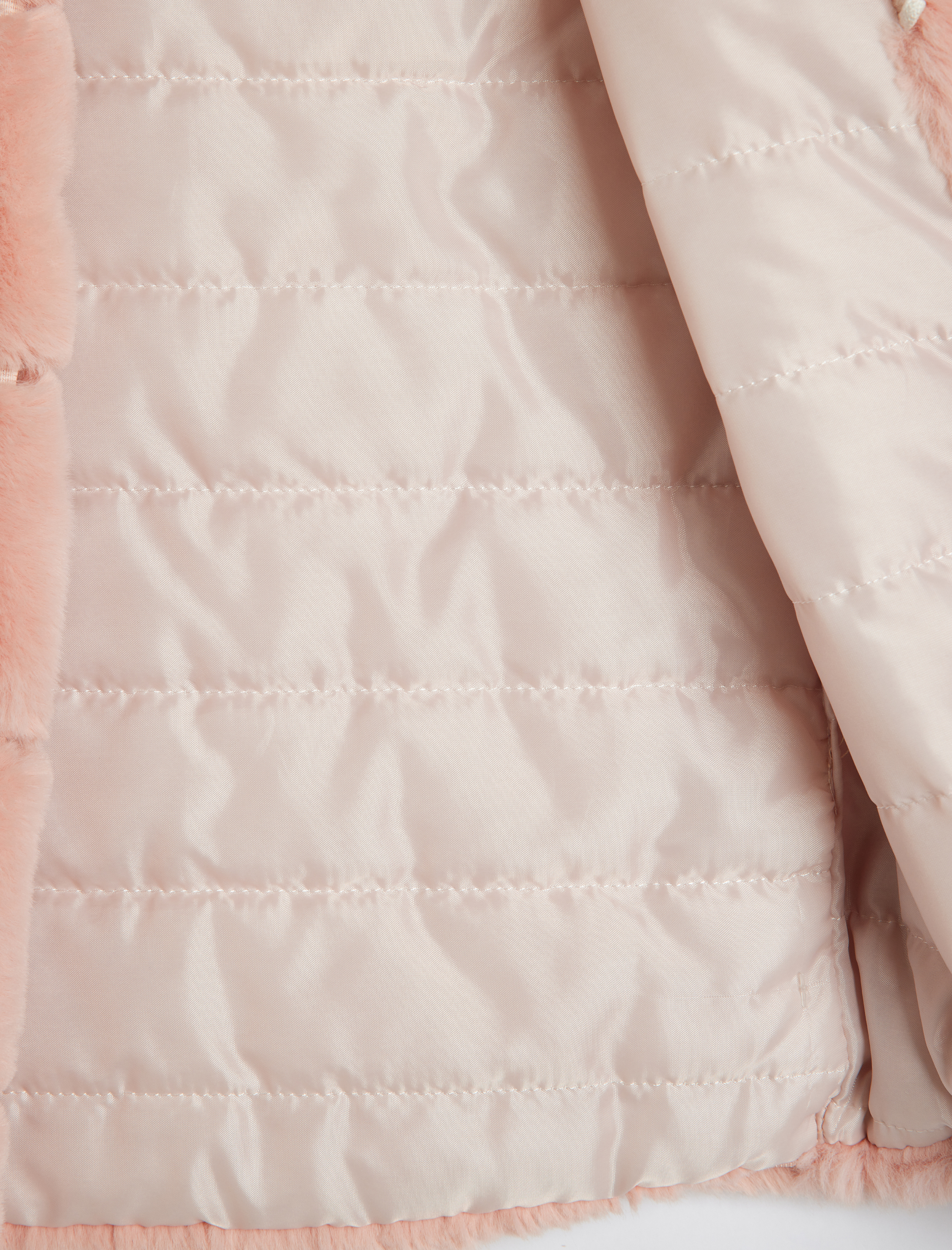 Kız Çocuk Peluş Yelek Yuvarlak Yaka Kolsuz