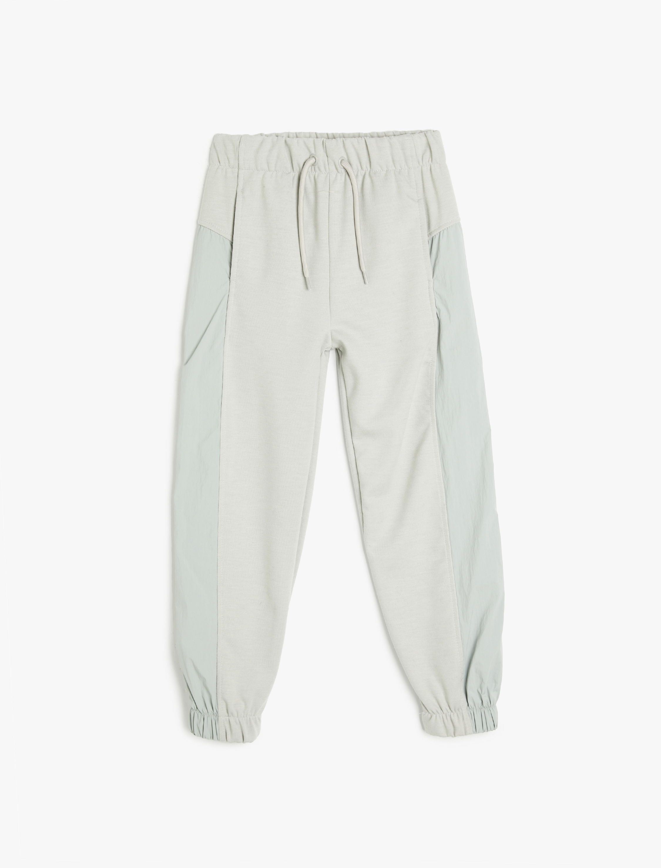  Kız Çocuk Beli Bağcıklı Paraşüt Kumaş Detaylı Jogger Eşofman Altı