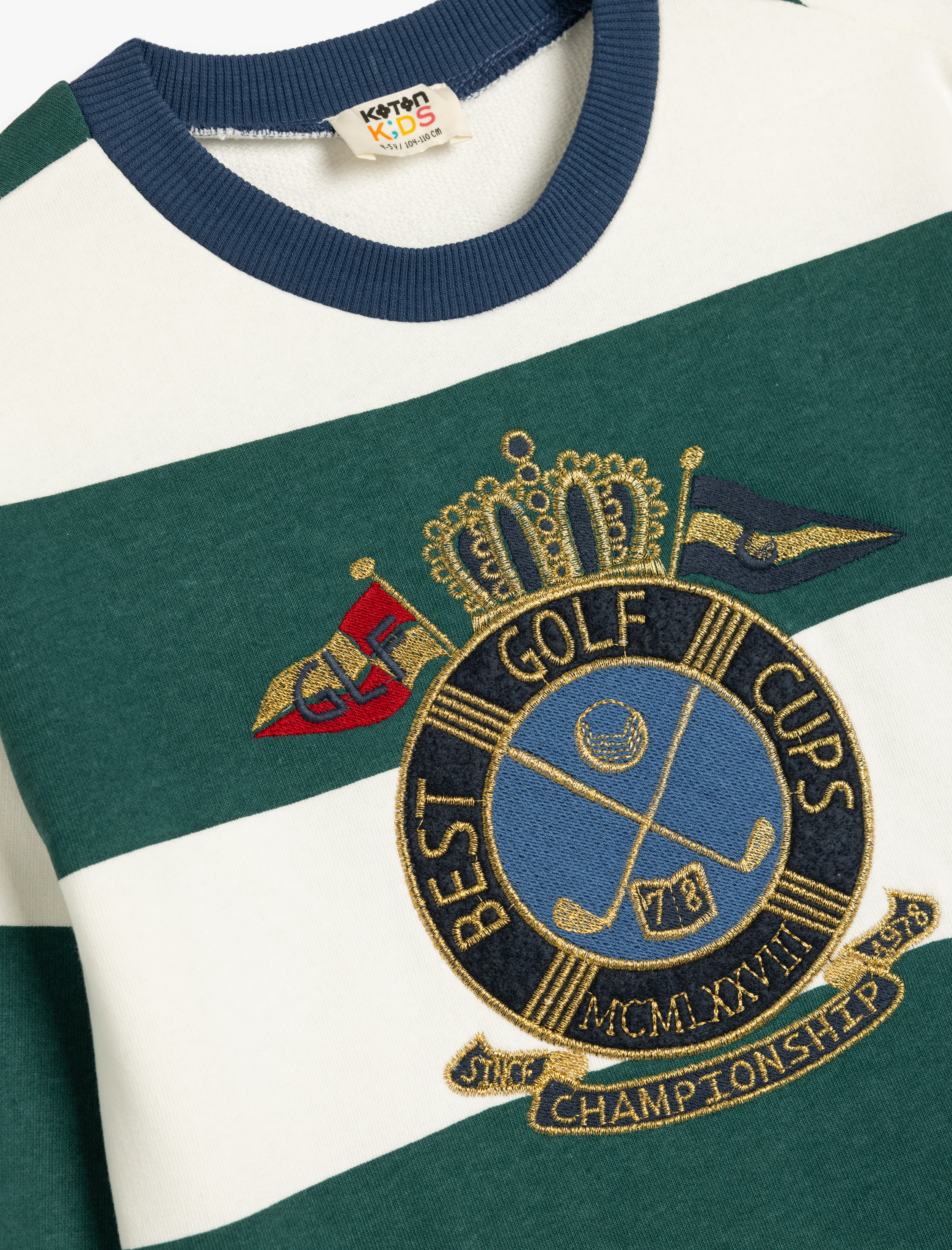  Erkek Çocuk Oversize Sweatshirt Uzun Kollu Bisiklet Yaka Aplike Detaylı Şardonlu