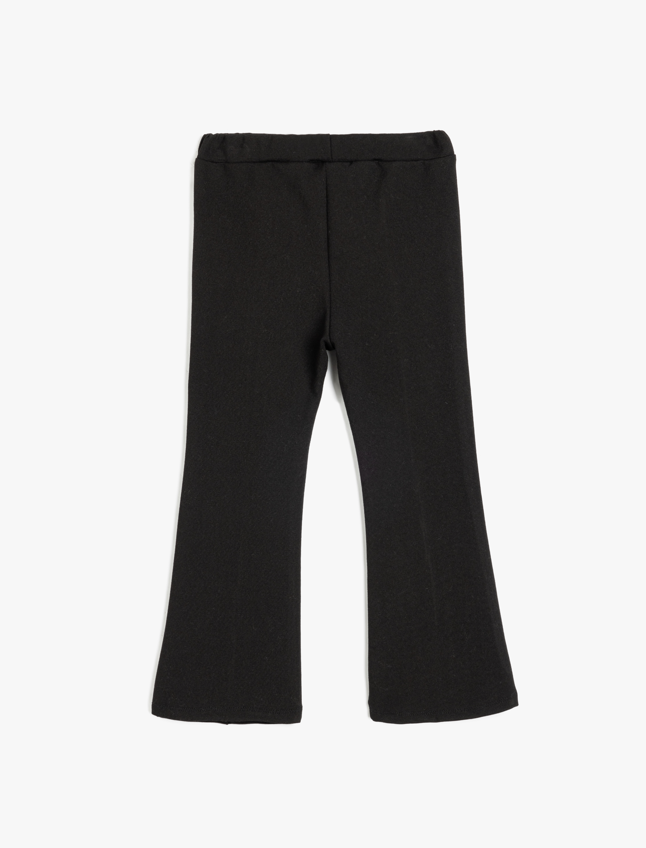  Kız Bebek Beli Lastikli Fiyonk Detaylı Viskon İspanyol Paça Tayt