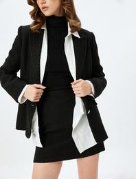 Standart Bel Slim Fit Mini Tüvit Etek