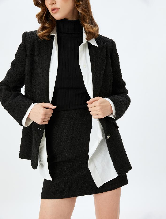  Standart Bel Slim Fit Mini Tüvit Etek