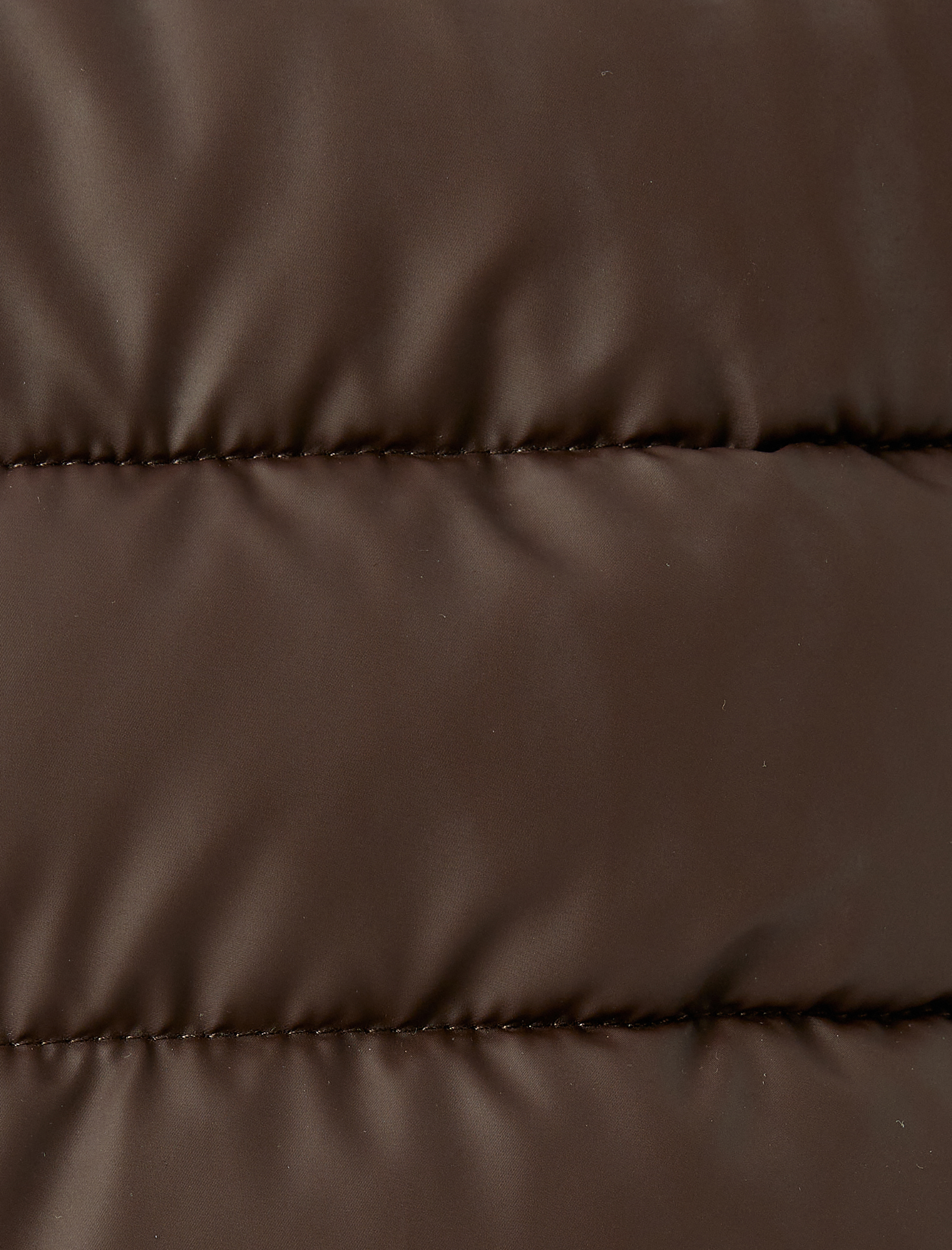 Dik Yaka Etiket Detaylı Lateks Kumaş Slim Fit Şişme Ceket