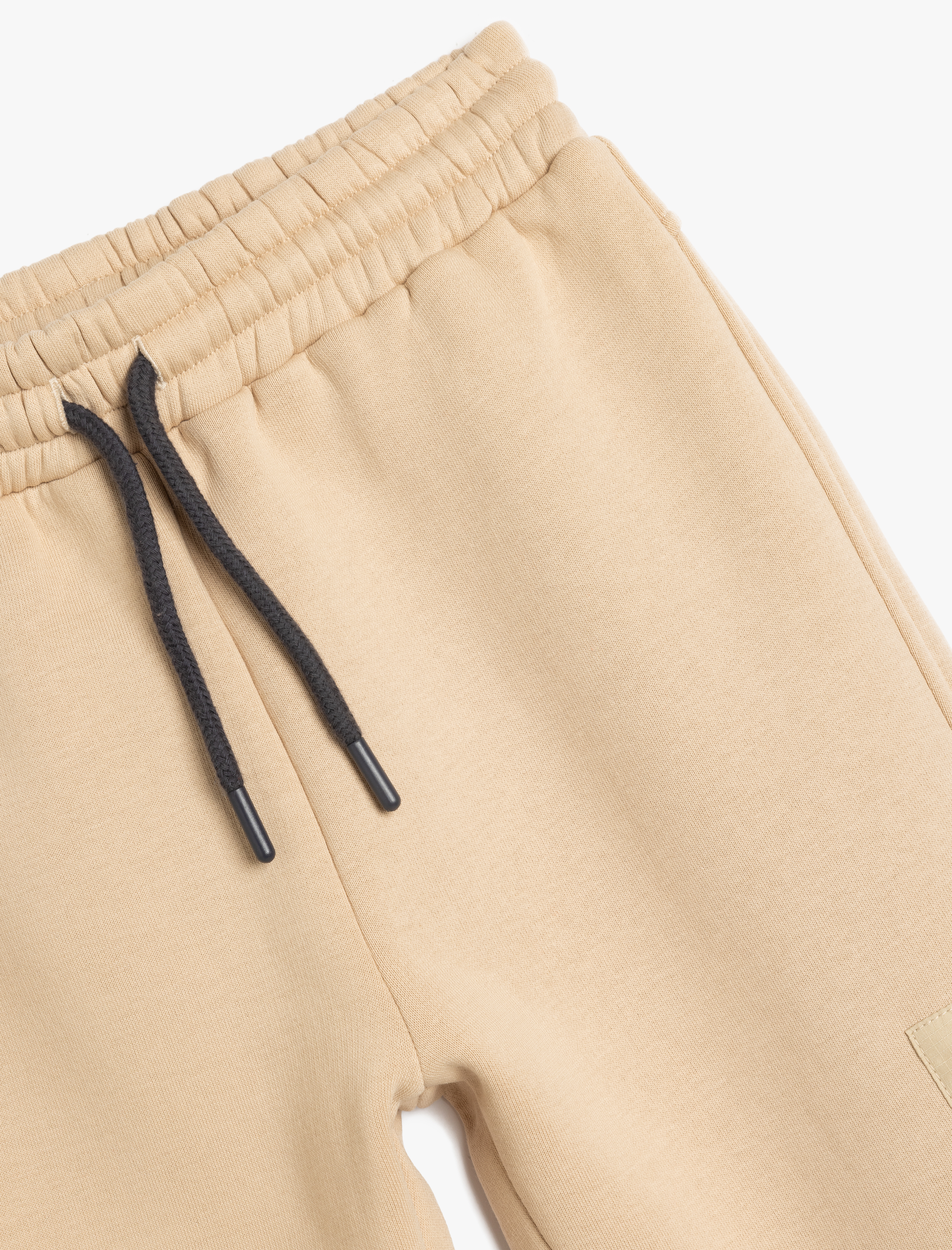  Erkek Çocuk Slogan Baskılı Fermuarlı Cep Detaylı Pamuklu Şardonlu Jogger Eşofman Altı