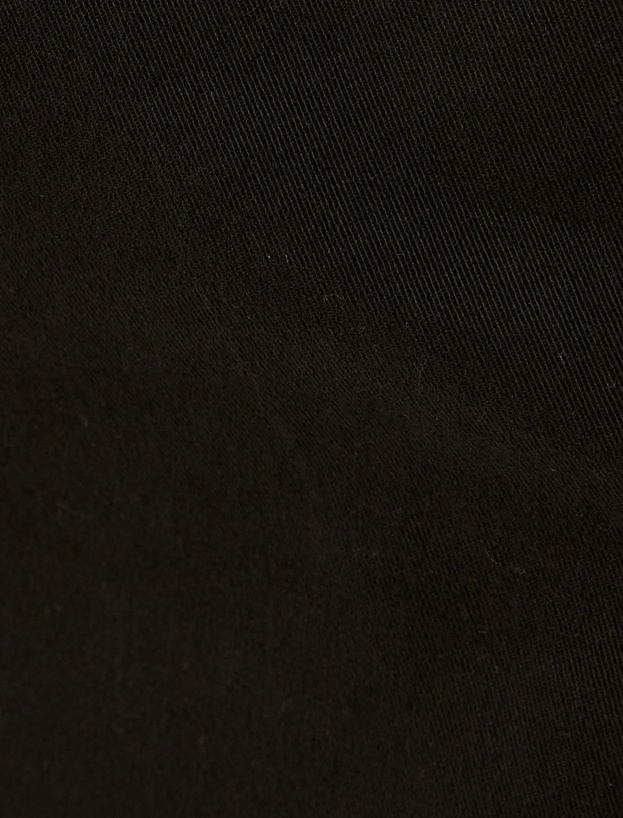 Pamuklu Gabardin Cep Detaylı Düğmeli Beli Lastikli Jogger Pantolon_5