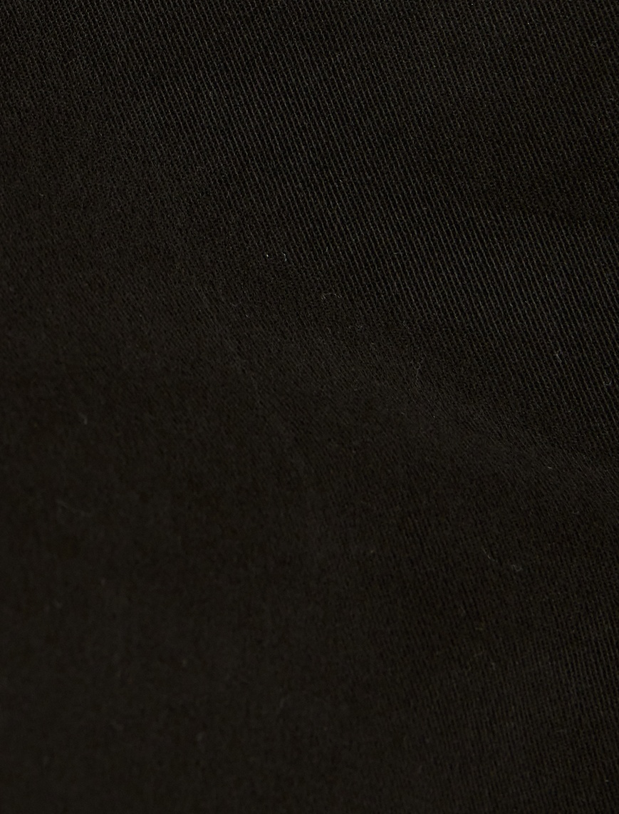   Pamuklu Gabardin Cep Detaylı Düğmeli Beli Lastikli Jogger Pantolon
