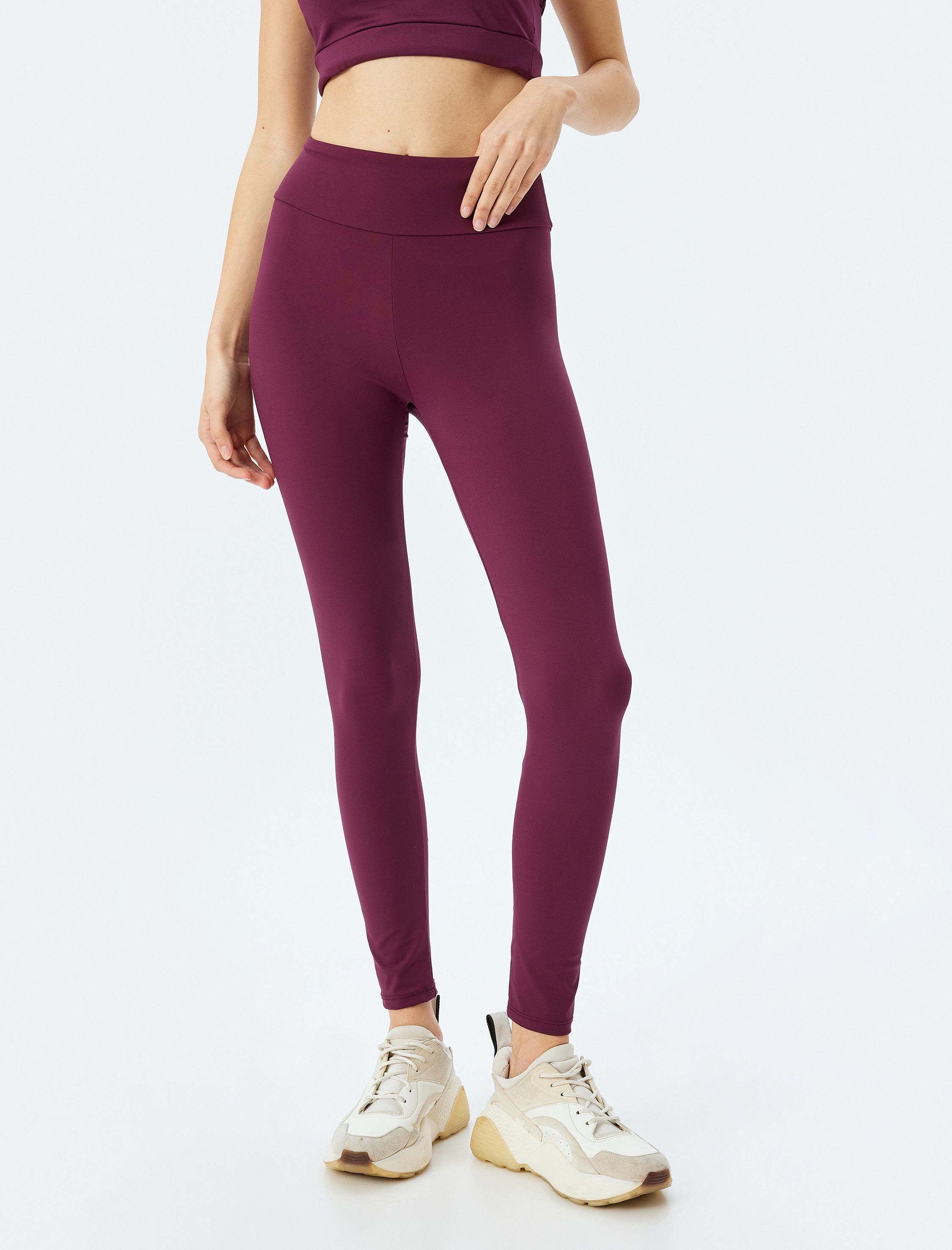   Spor Tayt Yüksek Bel Yumuşak Tuşe Slim Fit