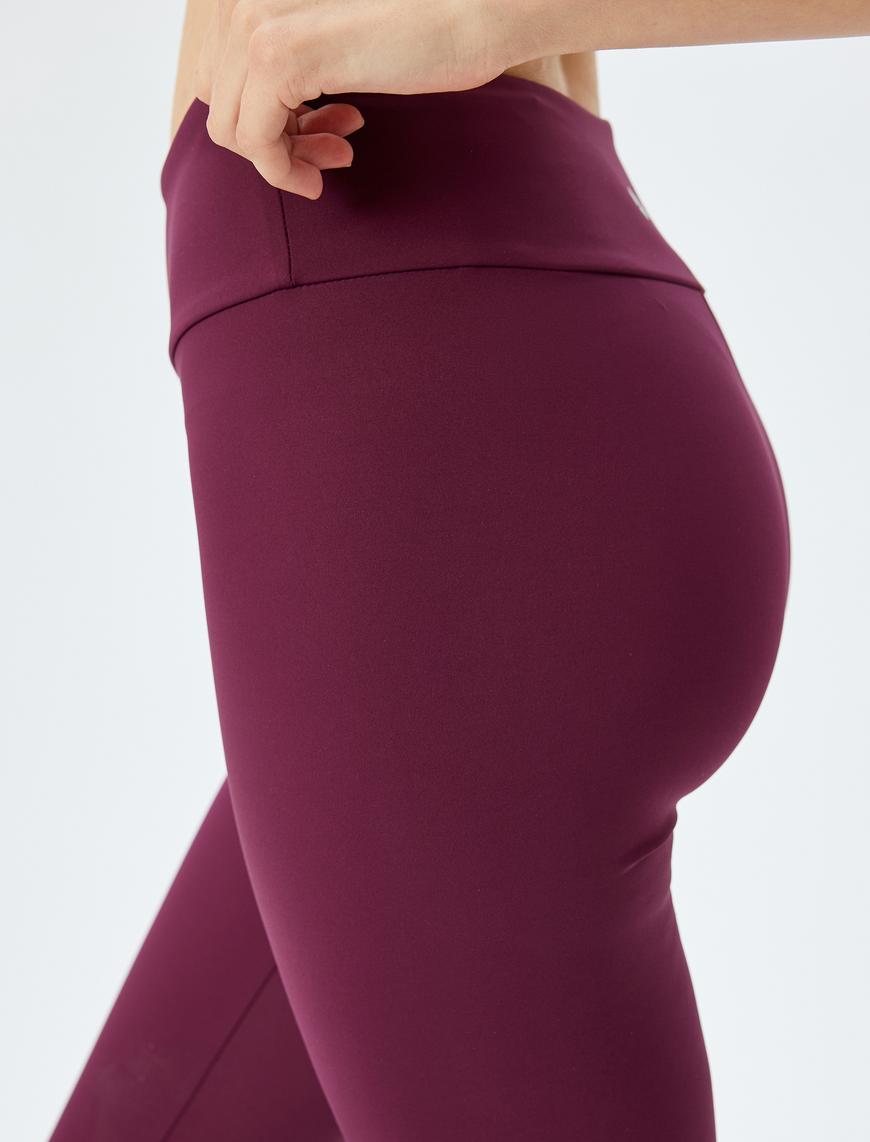   Spor Tayt Yüksek Bel Yumuşak Tuşe Slim Fit