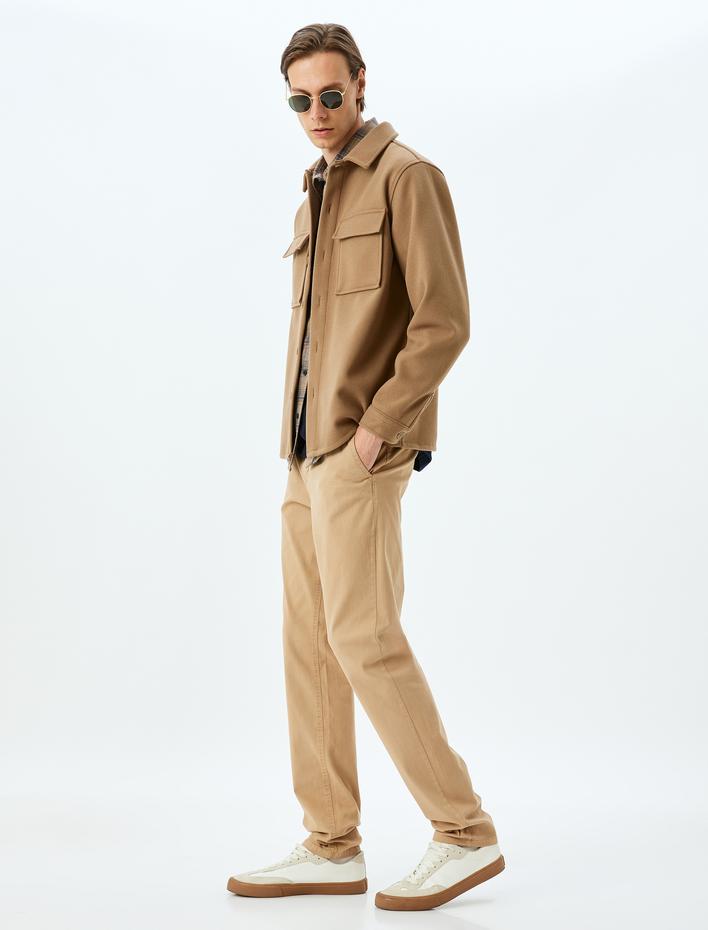  Slim Fit Pamuklu Gabardin Pantolon