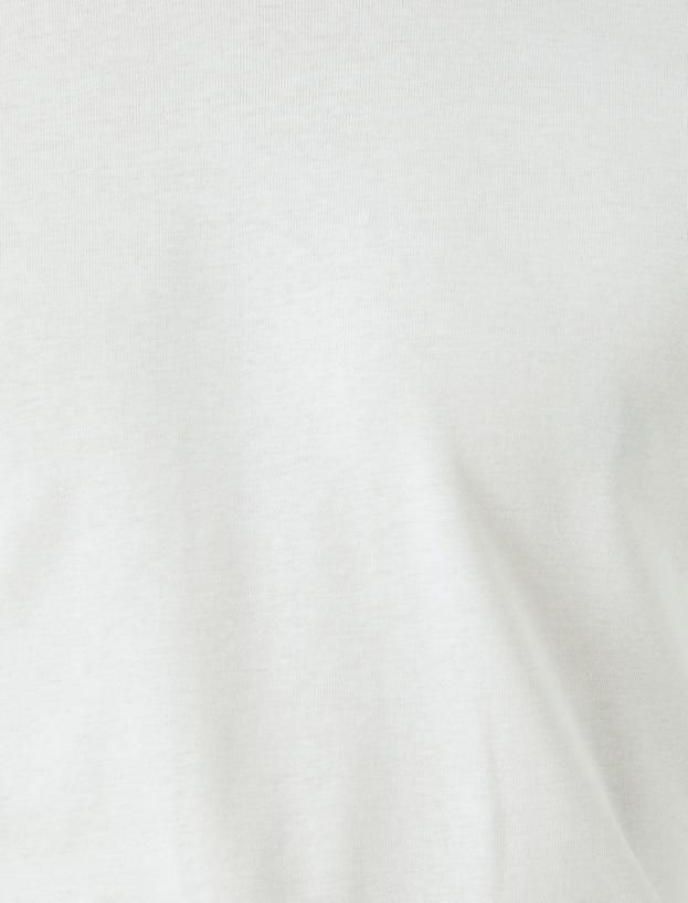 Kısa Kollu Bisiklet Yaka Pamuklu Slim Fit Tişört_5