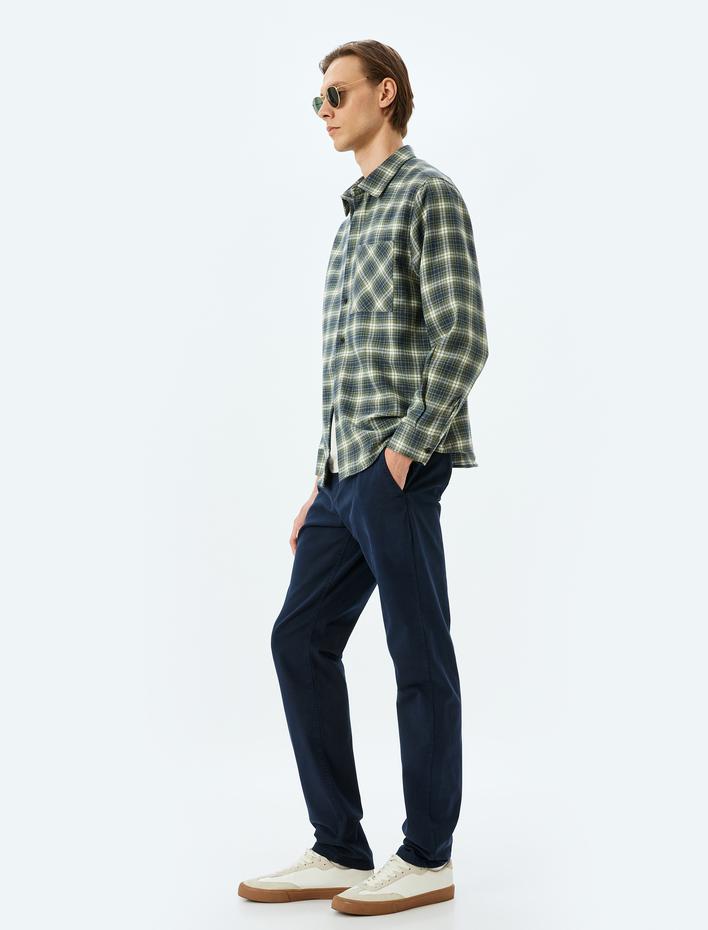  Slim Fit Pamuklu Gabardin Pantolon