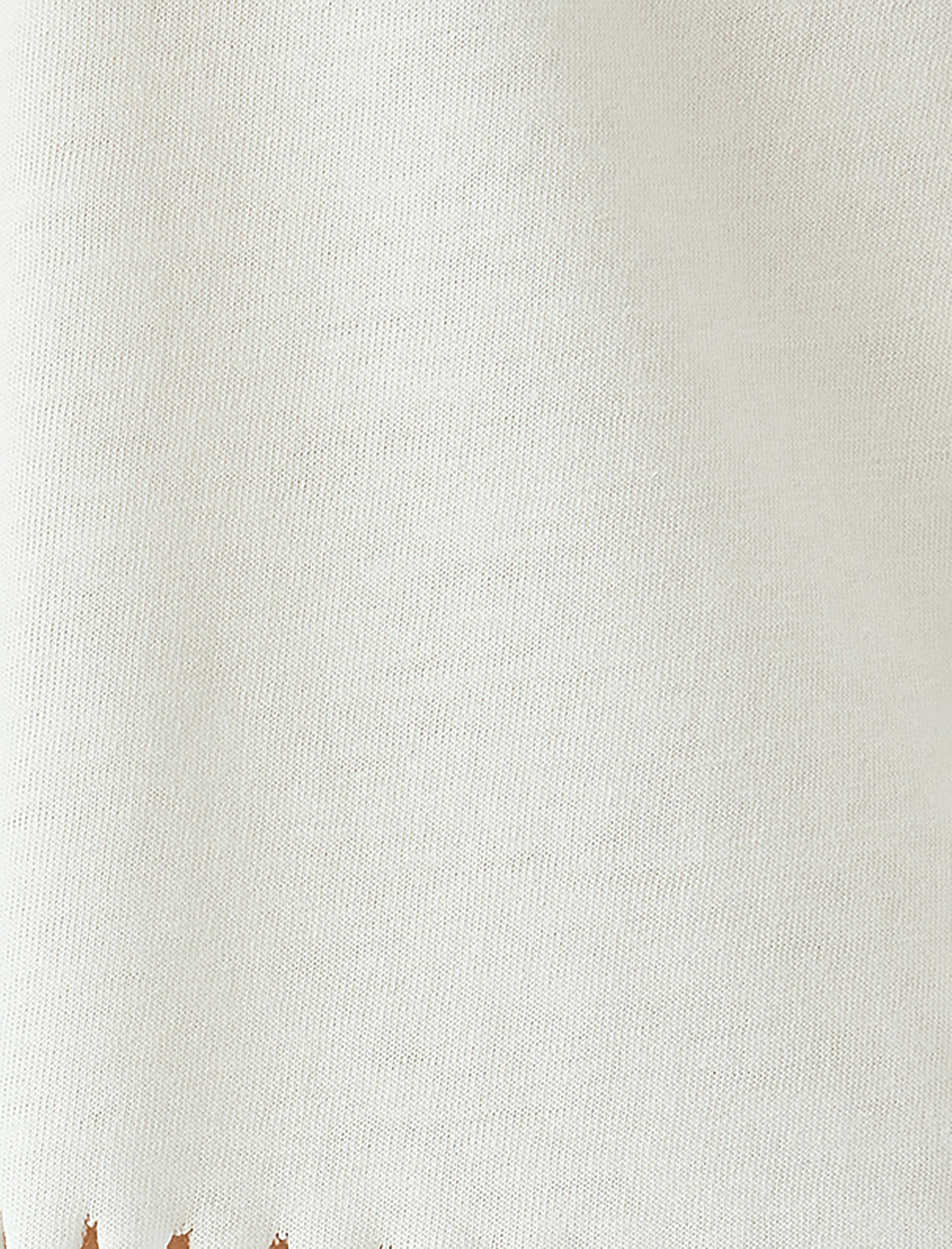   Crop Kısa Kollu Bisiklet Yaka Püsküllü Oversize Tişört