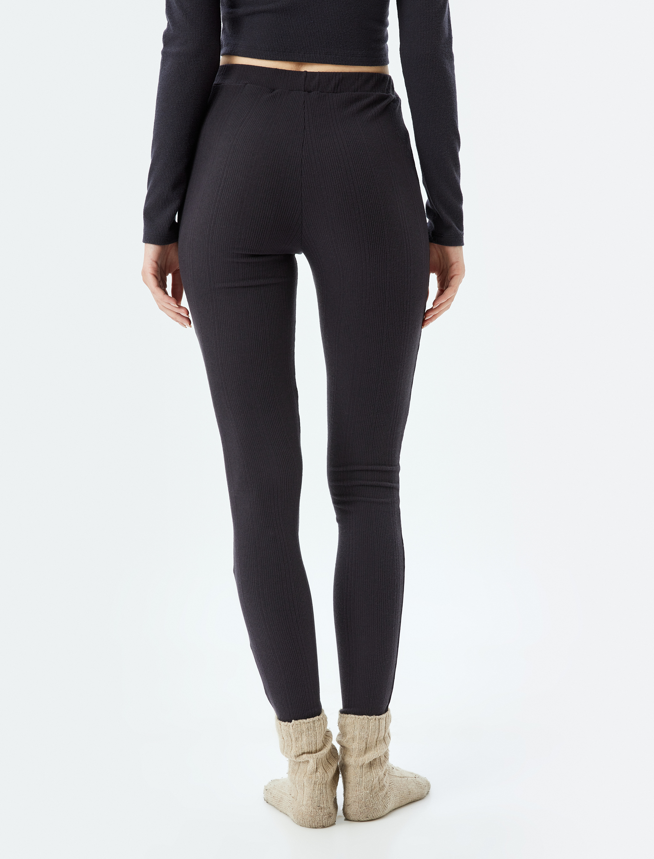 Dar Paça Pijama Altı Dokulu