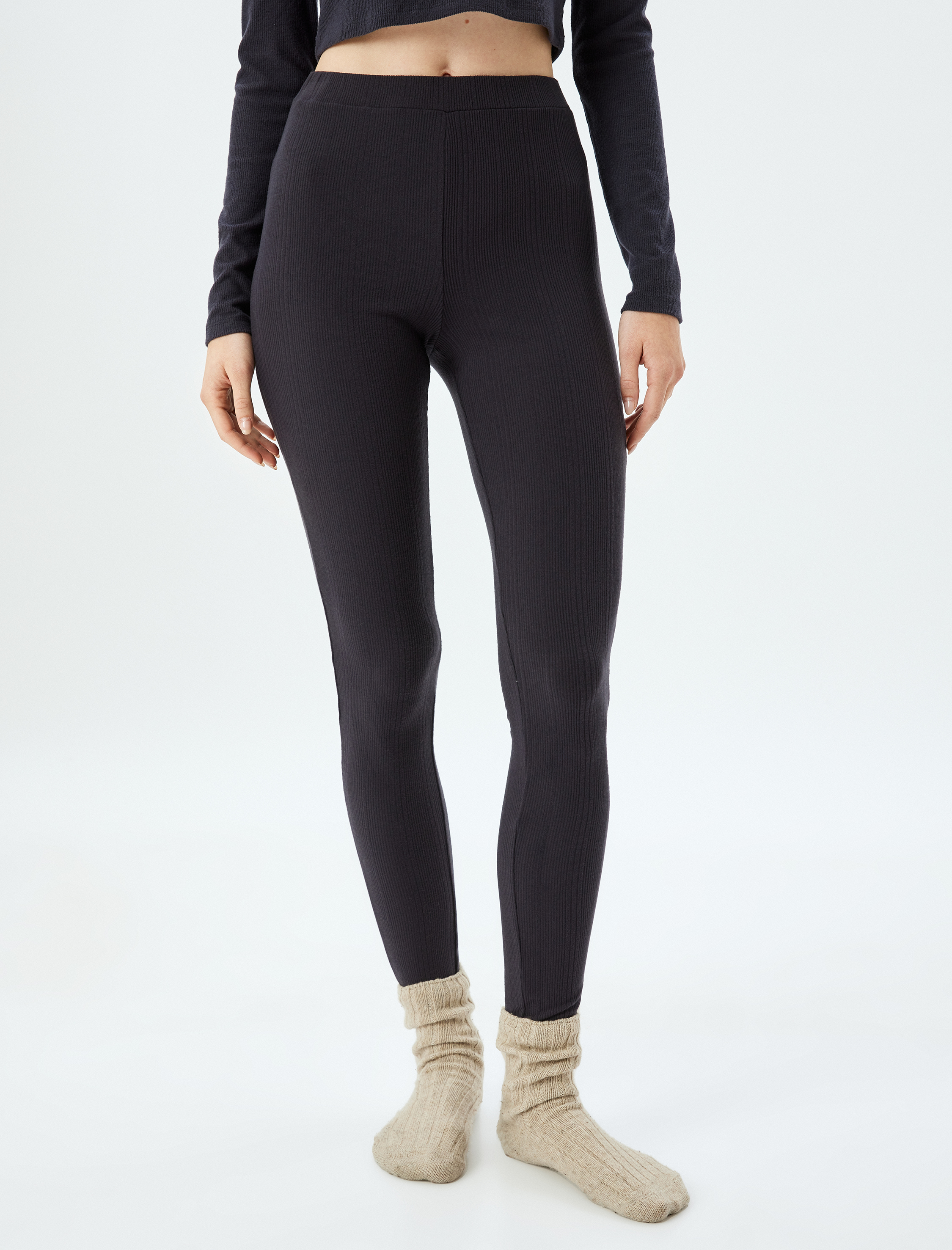 Dar Paça Pijama Altı Dokulu