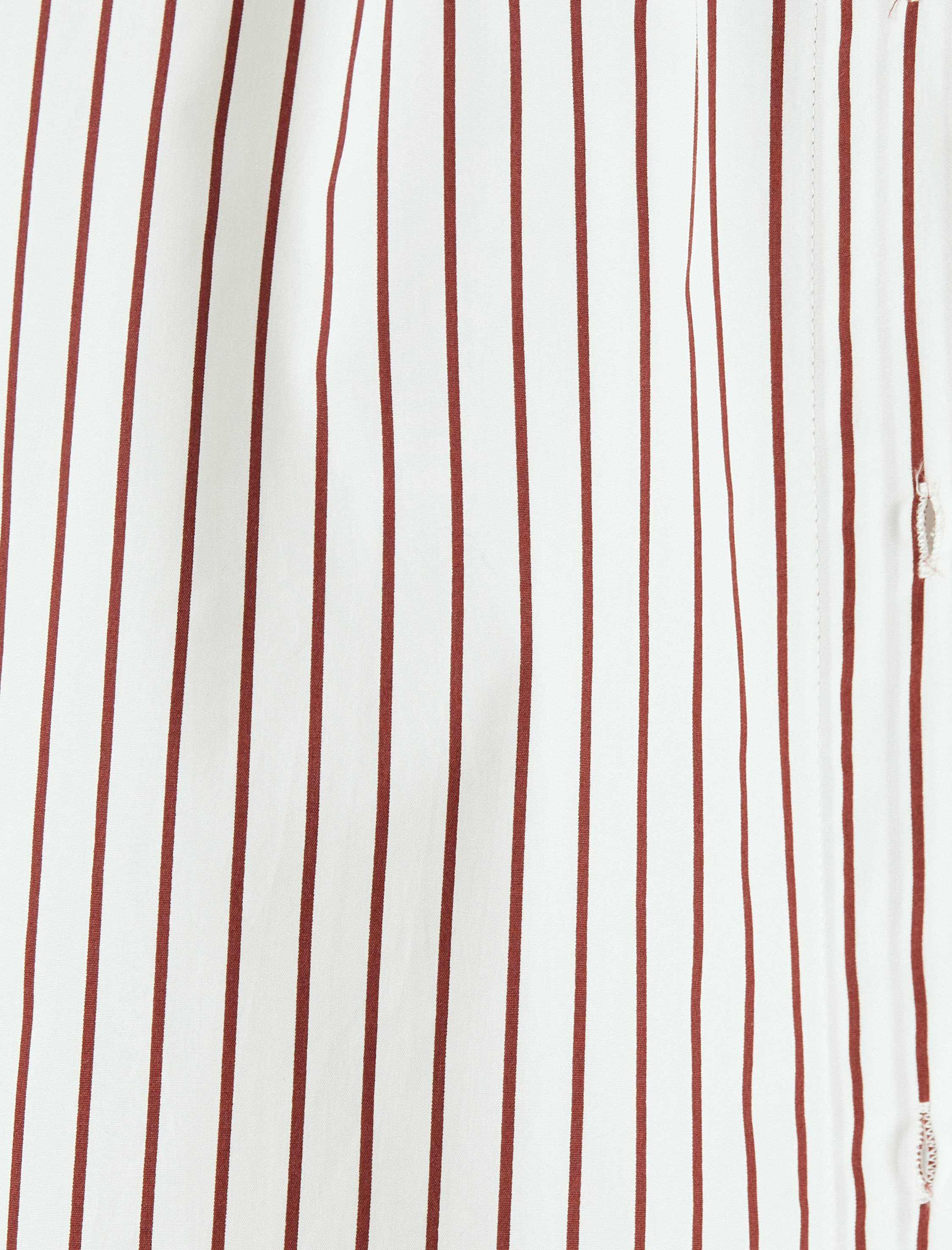   Uzun Kollu Cep Detaylı Regular Fit Pamuklu Poplin Çizgili Gömlek