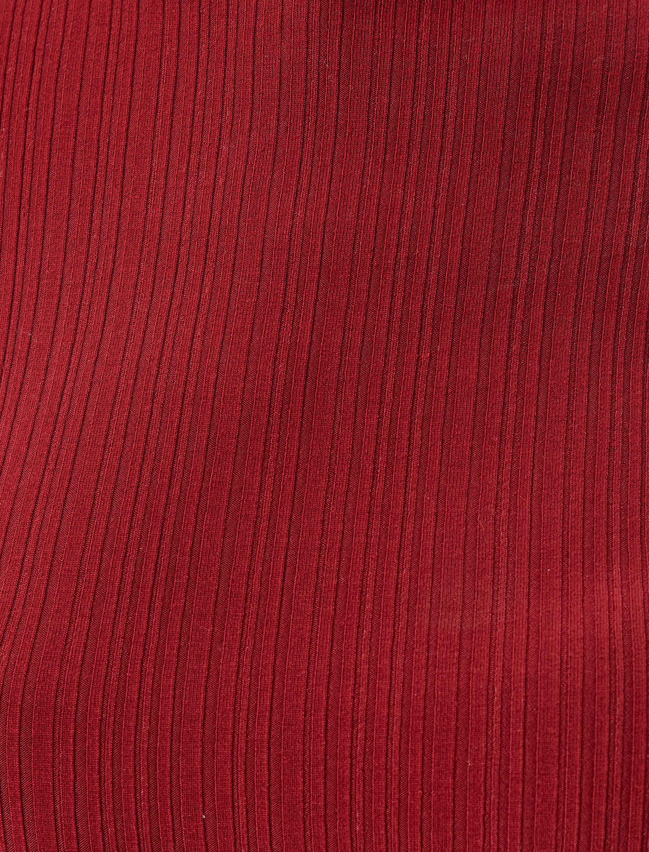   Viskon Kumaş Uzun Kollu Hafif Dik Yaka Dokulu Tişört