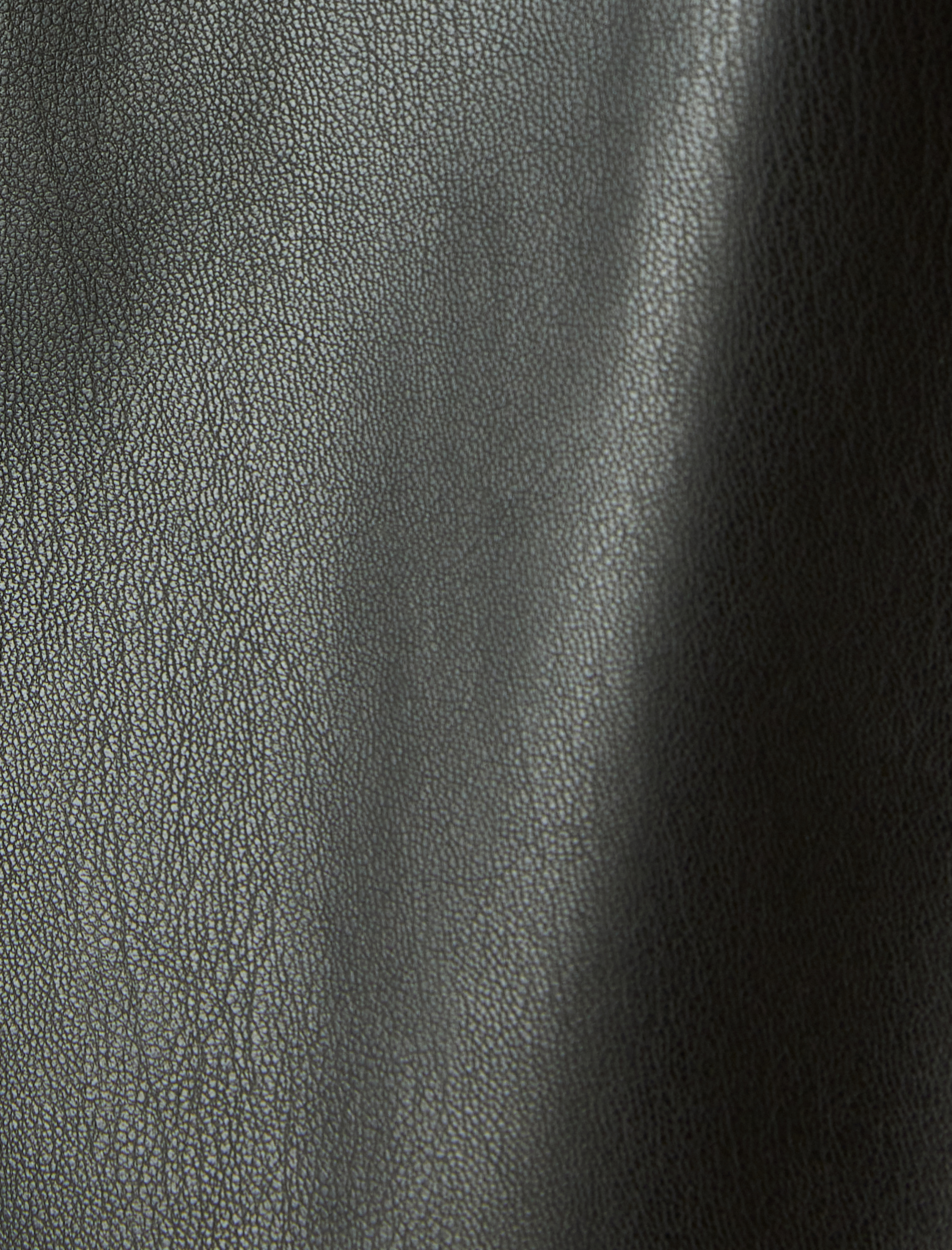   Cep Detaylı Çıtçıt Düğmeli Suni Deri Ceket