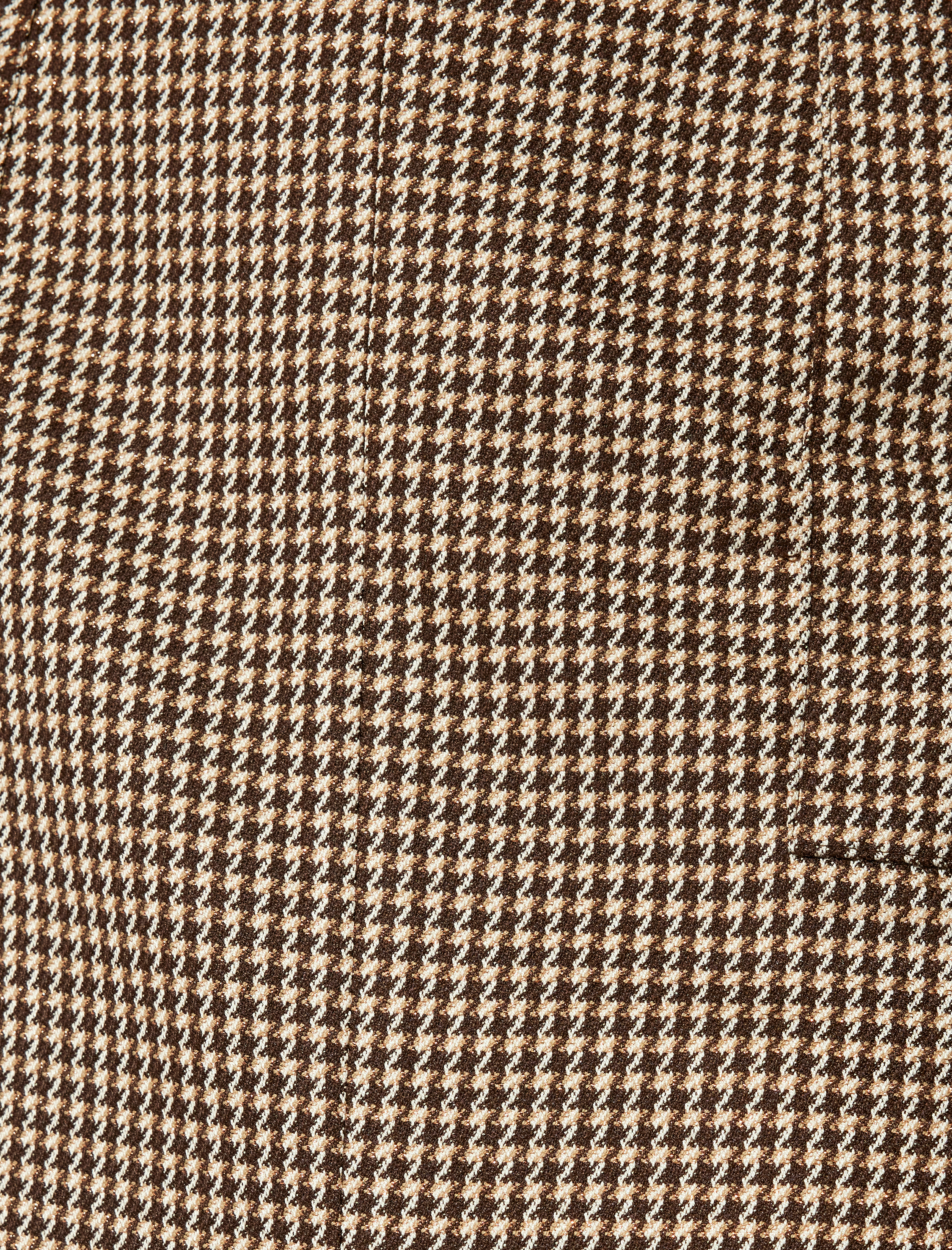   Koton X Melis Ağazat - Kazayağı Desenli Önden Yırtmaç Detaylı Cepli Kemerli Midi Boy Kalem Etek