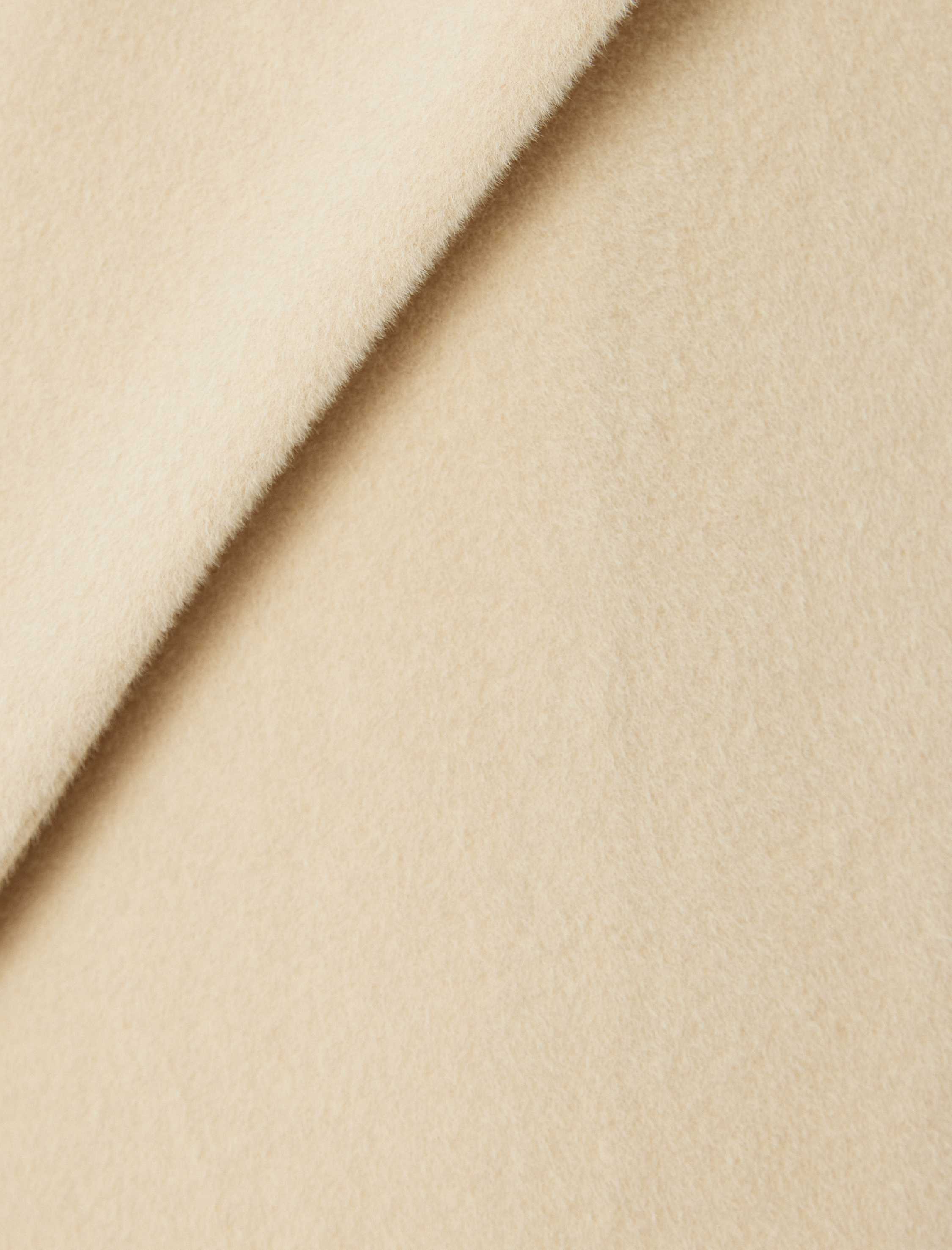 Düğmeli Kruvaze Uzun Kaşe Kaban