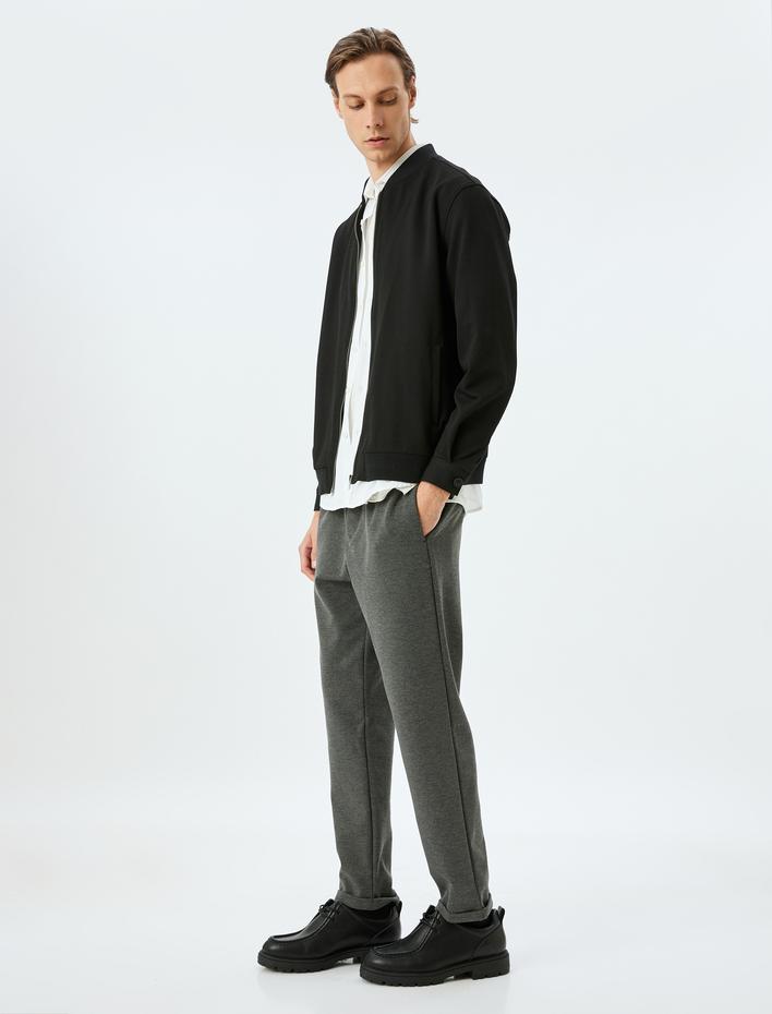  Beli Bağcıklı Pantolon Cep Detaylı Katlamalı Paça