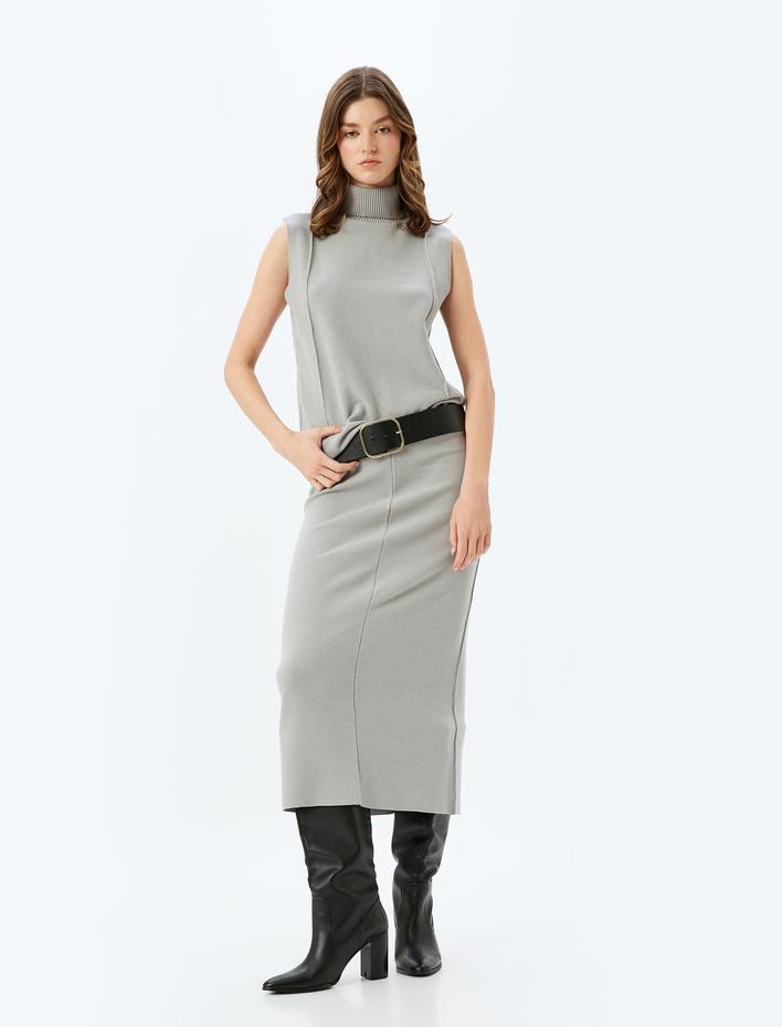  Standart Bel Slim Fit Fitilli Uzun Kalem Etek