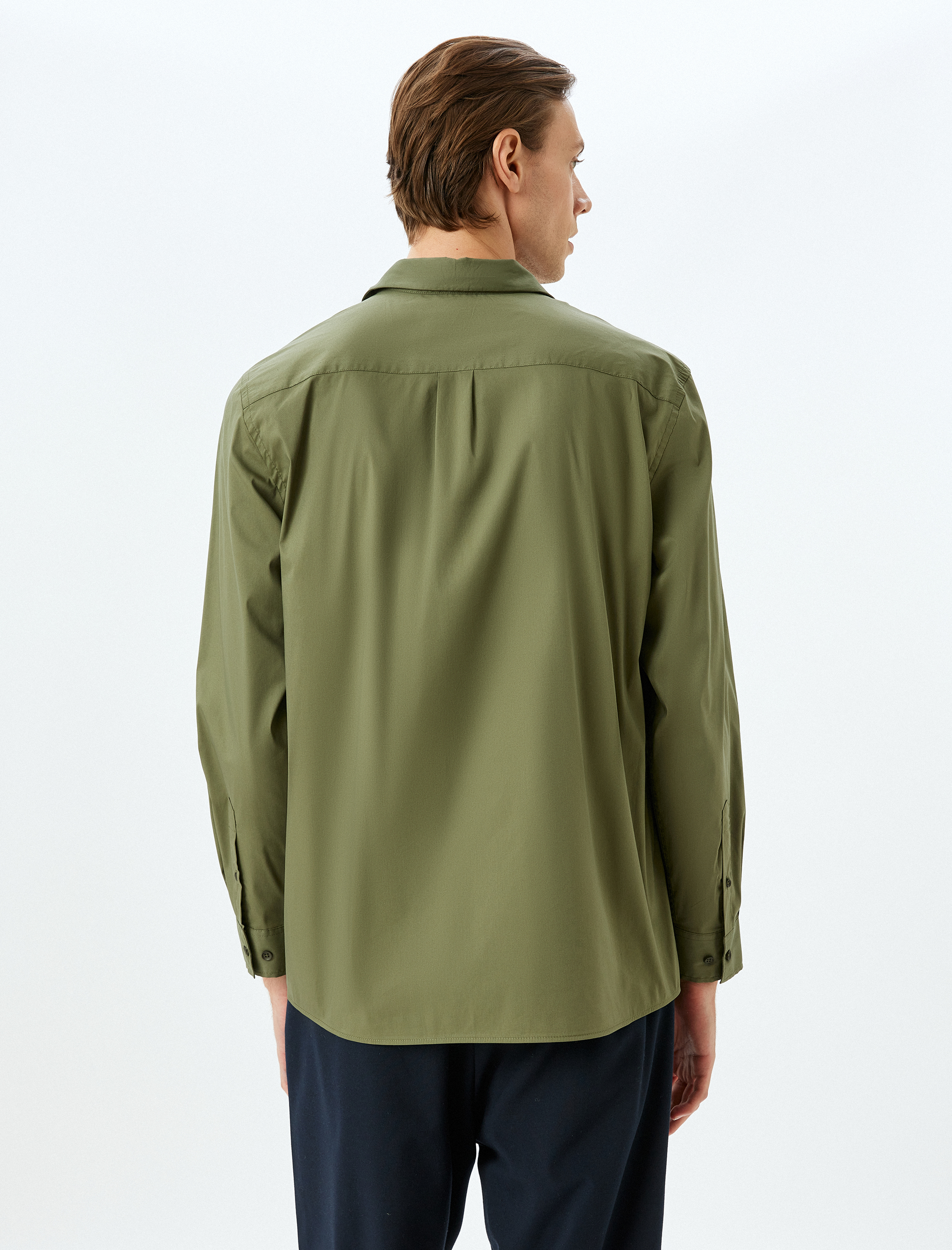   Uzun Kollu Regular Fit Pamuklu Basic Gömlek