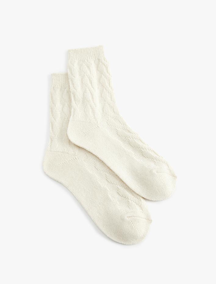 Kadın Dokulu Kalın Soket Çorap