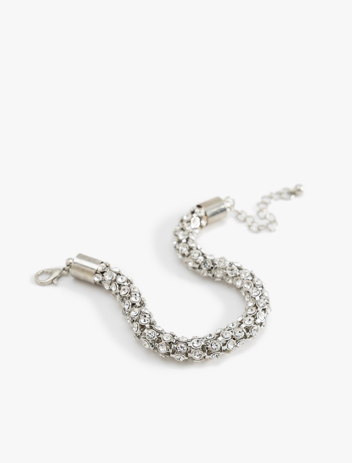 Kadın Taş Detaylı Zincir Bileklik - Koton X Sibil Çetinkaya