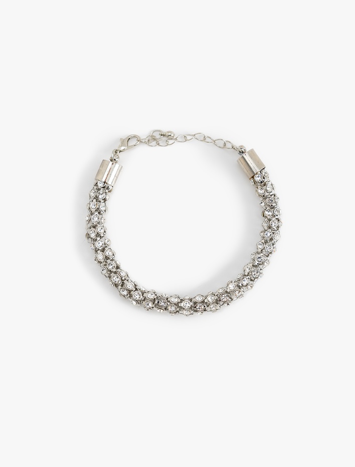 Kadın Taş Detaylı Zincir Bileklik - Koton X Sibil Çetinkaya