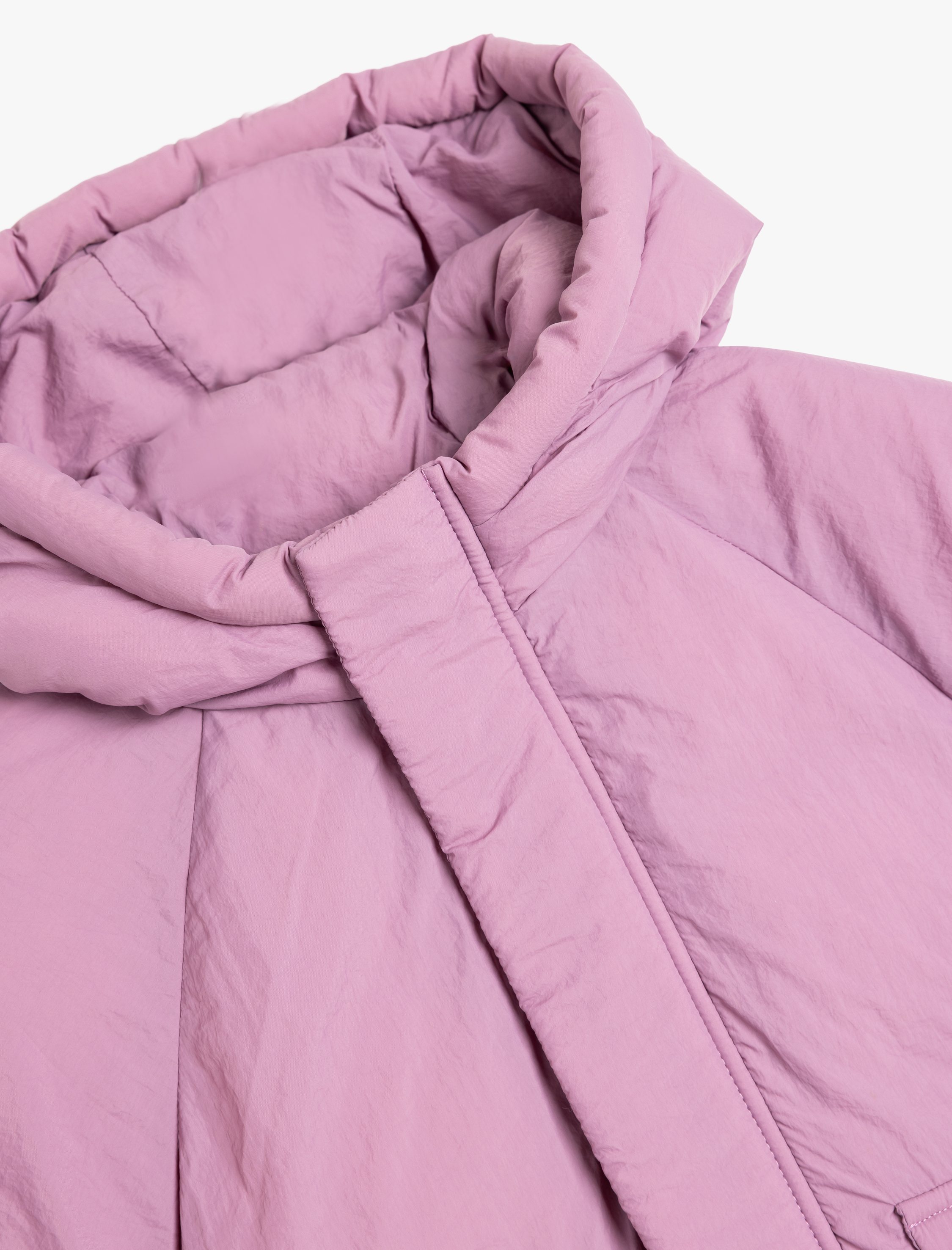 Kız Bebek Kapşonlu Şişme Mont Kapüşonlu Cep Detaylı Rüzgar Kapaklı