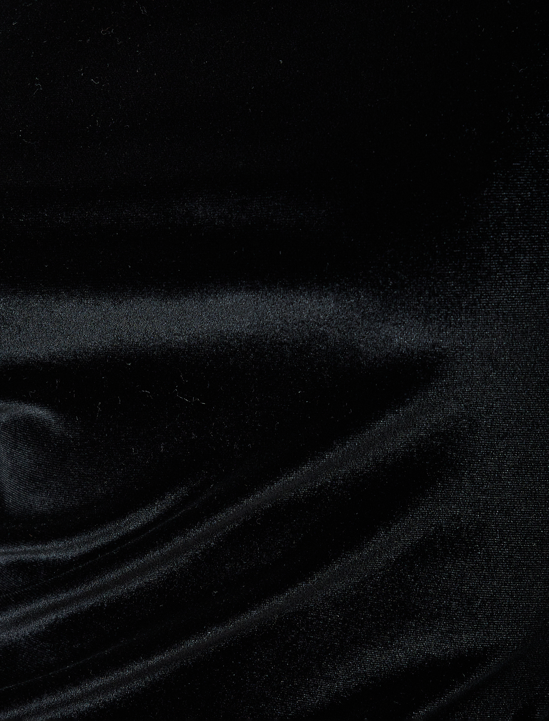   Kadife Uzun Kollu Mini Sırt Detaylı Bisiklet Yaka Slim Fit Elbise