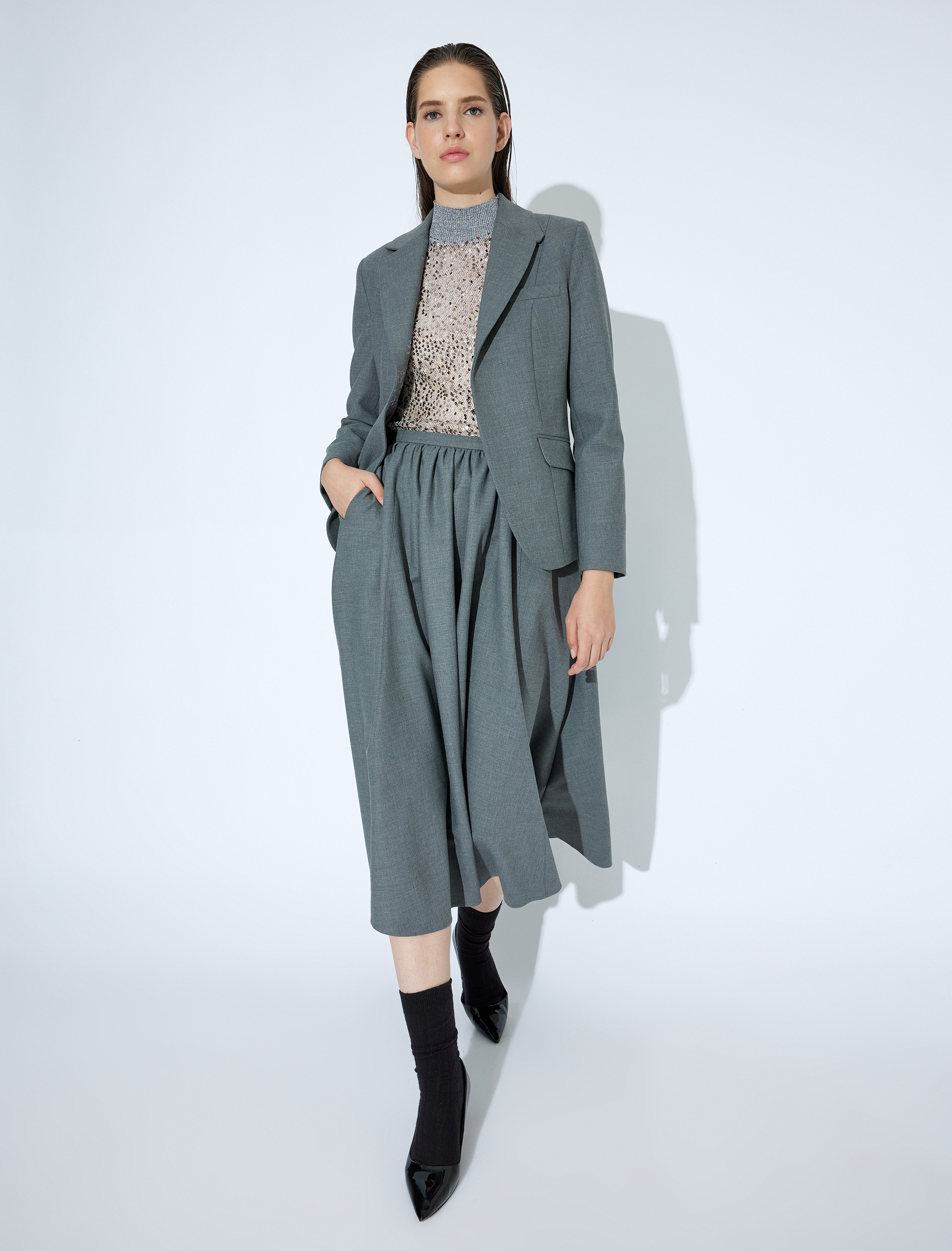   Cepli Kruvaze Regular Fit Blazer Ceket