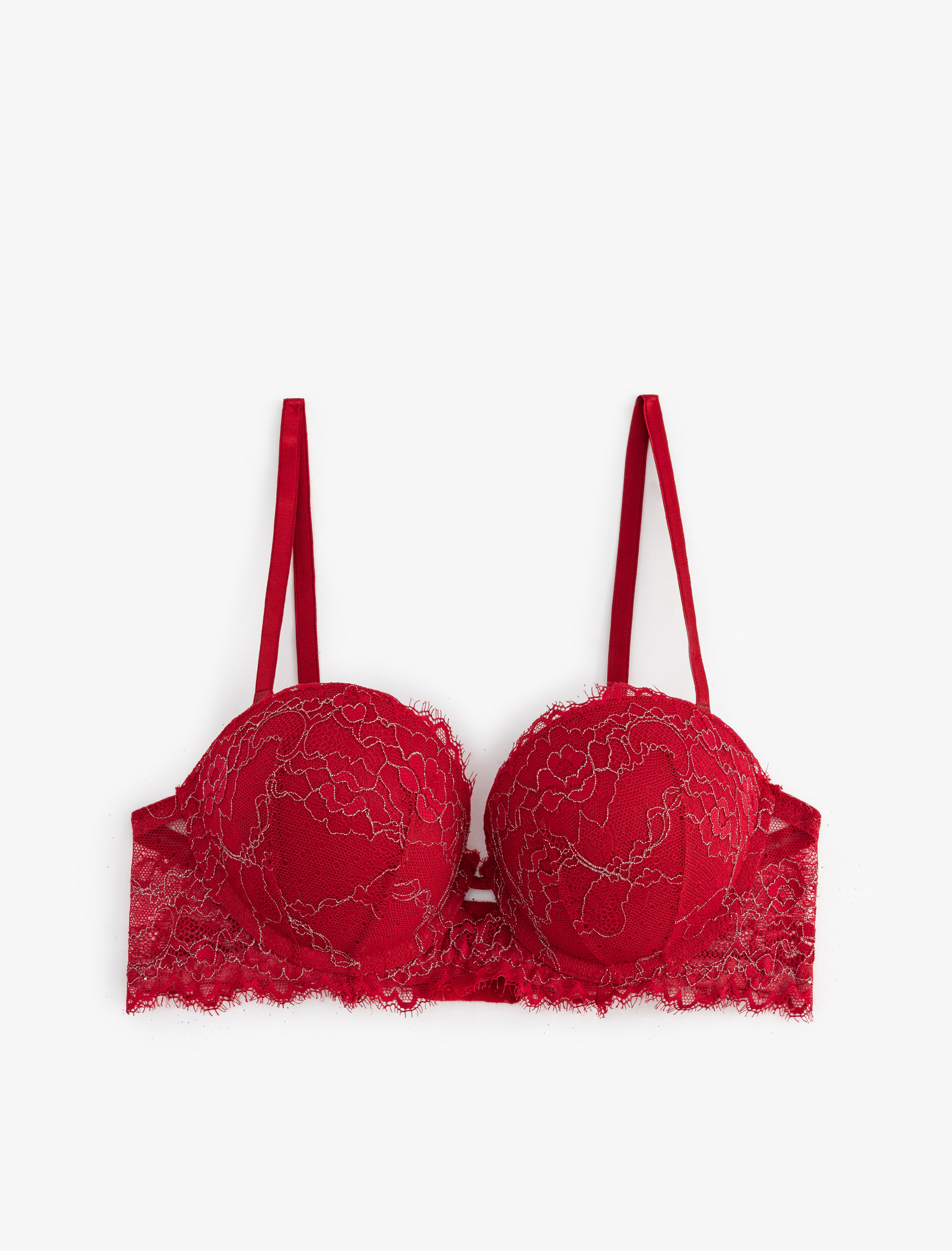   Destekli Dolgulu Dantelli Sütyen