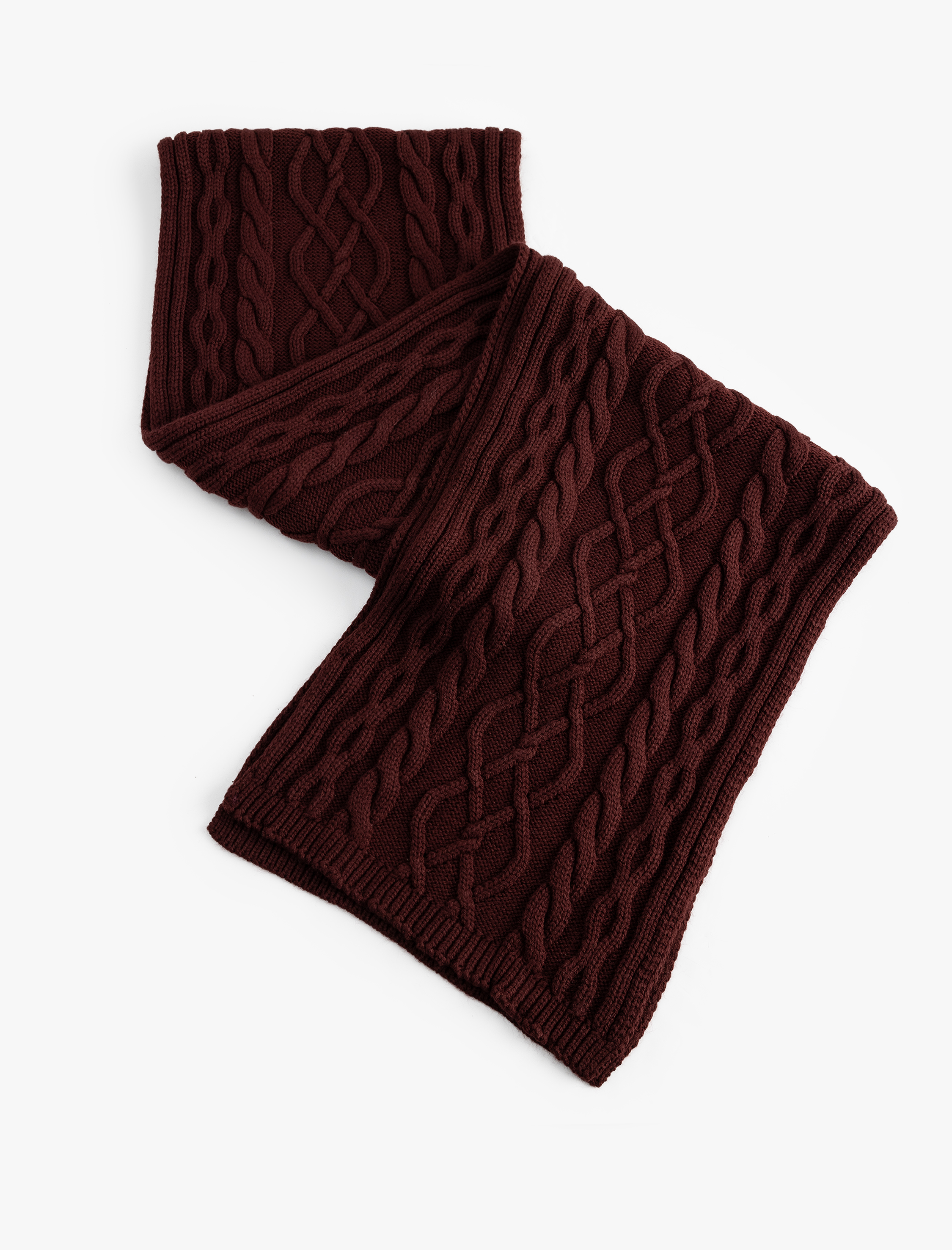  Kadın Saç Örgü Dokulu Atkı - Koton X Sima Tarkan