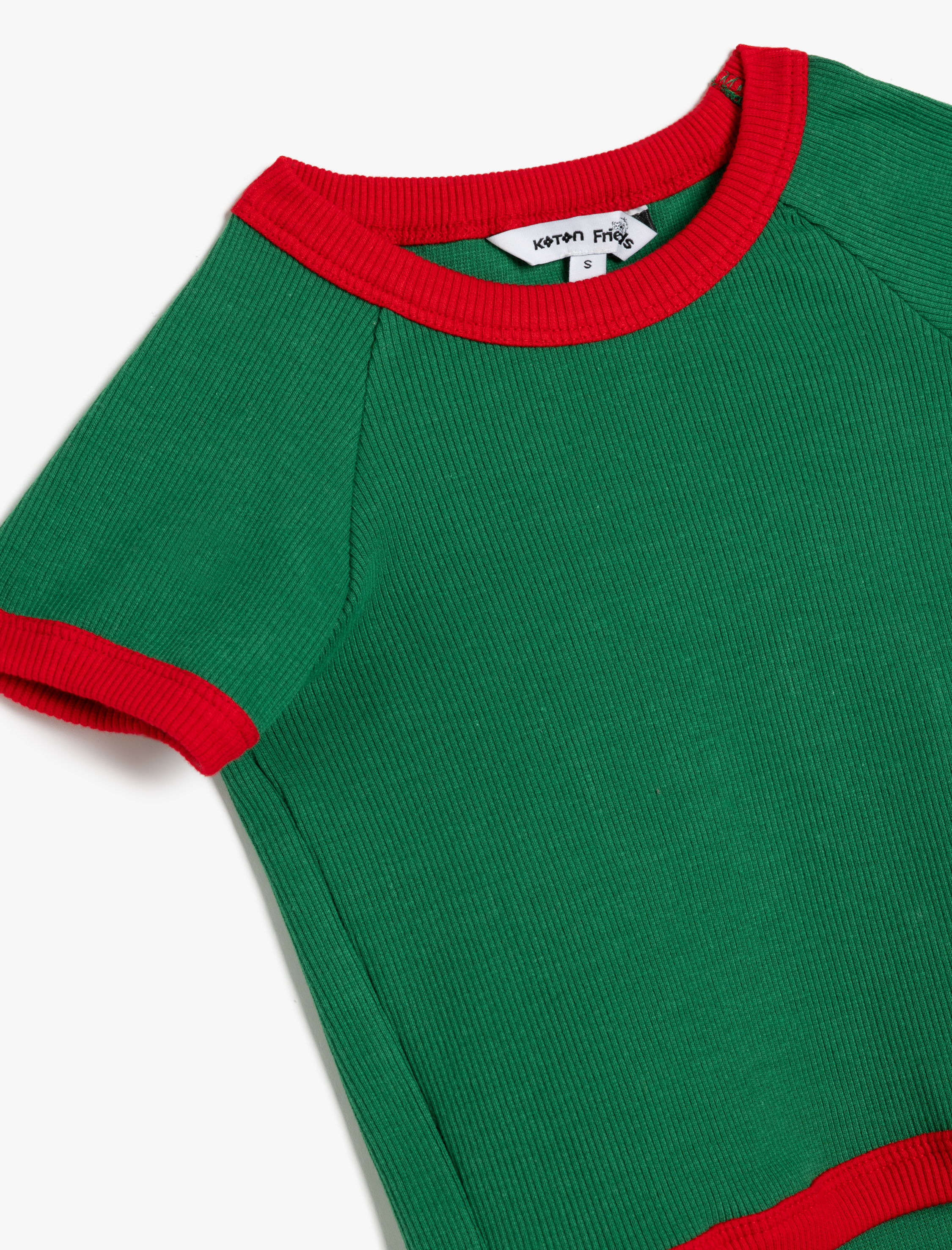   Baskılı Biyeli Pamuklu Bisiklet Yaka Köpek Sweatshirt