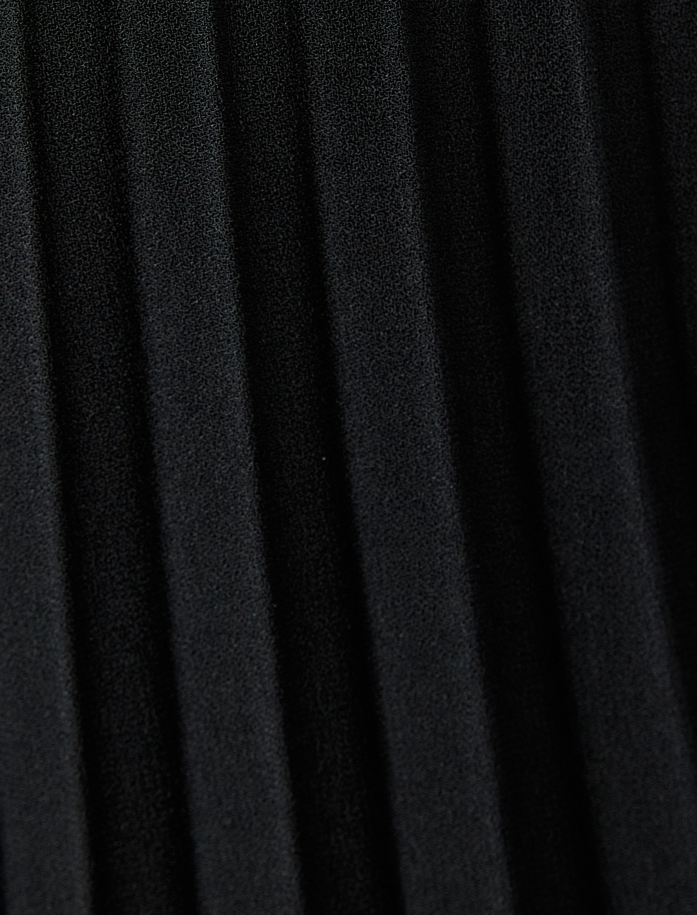   Krep Kumaş Standart Bel Midi Boy Pileli Etek