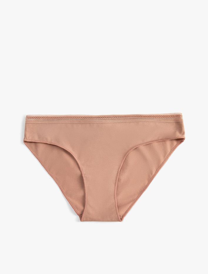  Basic Brief Külot Pamuklu Beli Dantelli