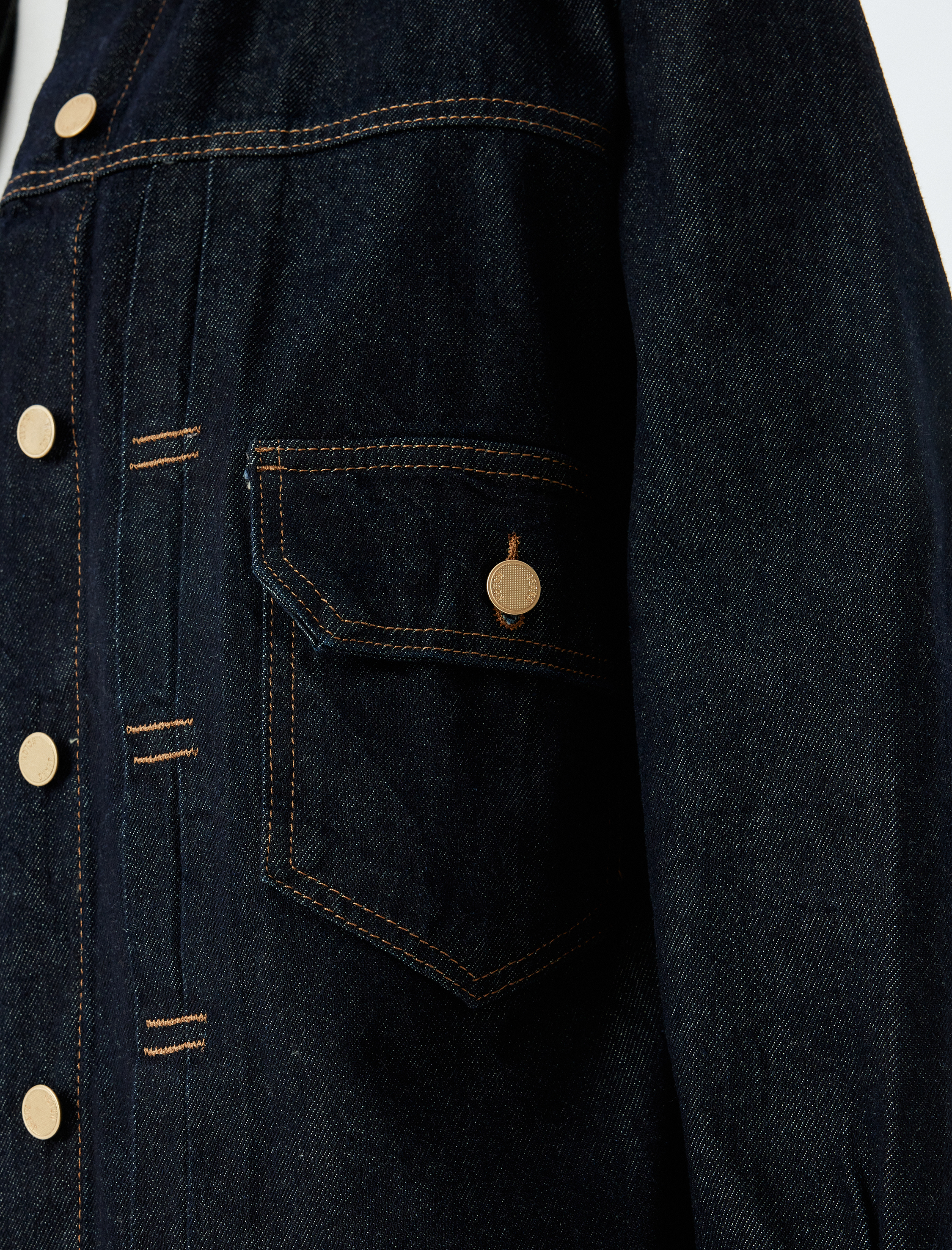   Oversize Kot Ceket Dikiş Detaylı Klasik Yaka Düğmeli Cepli