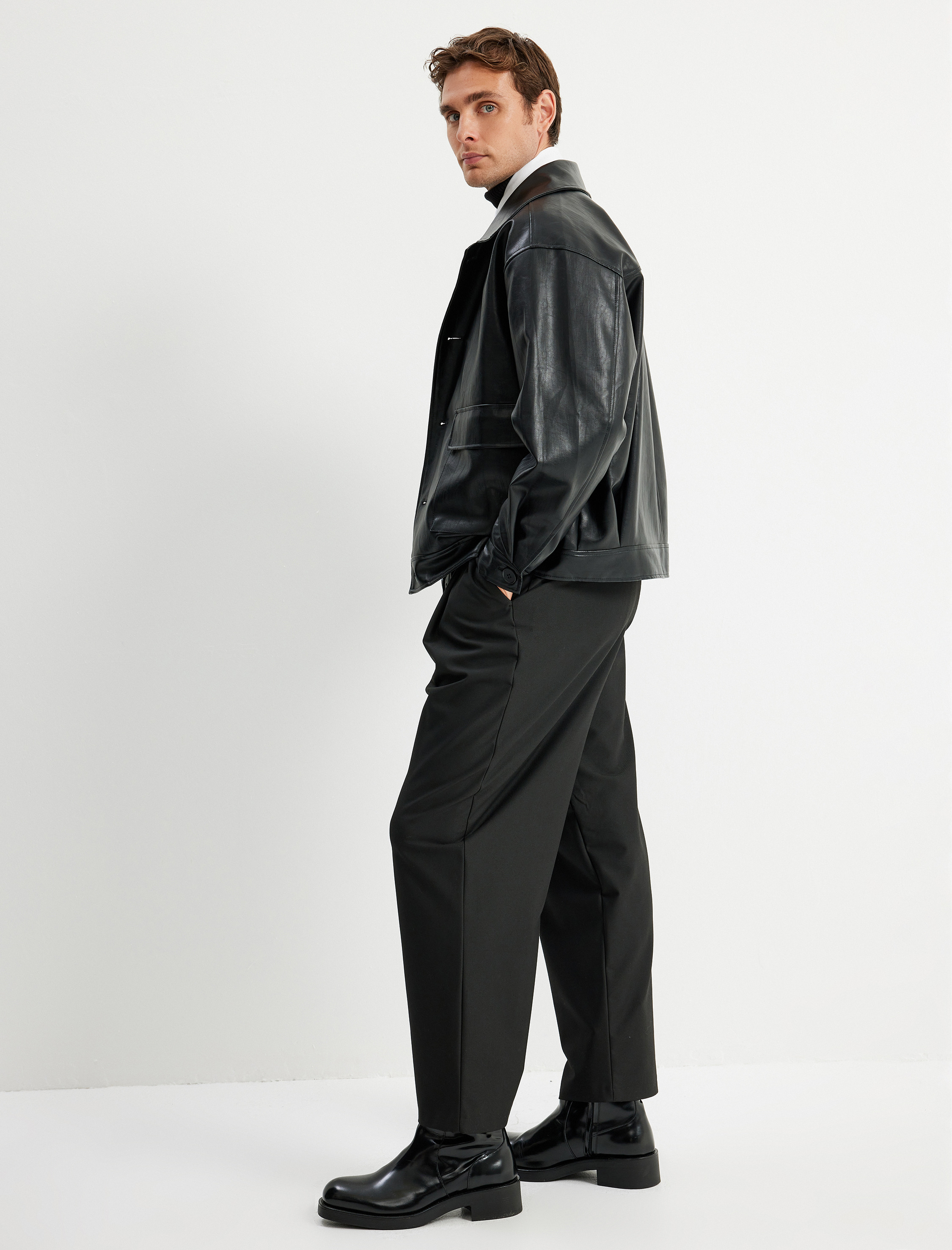   Düğmeli Chino Cep Detaylı Bol Pantolon