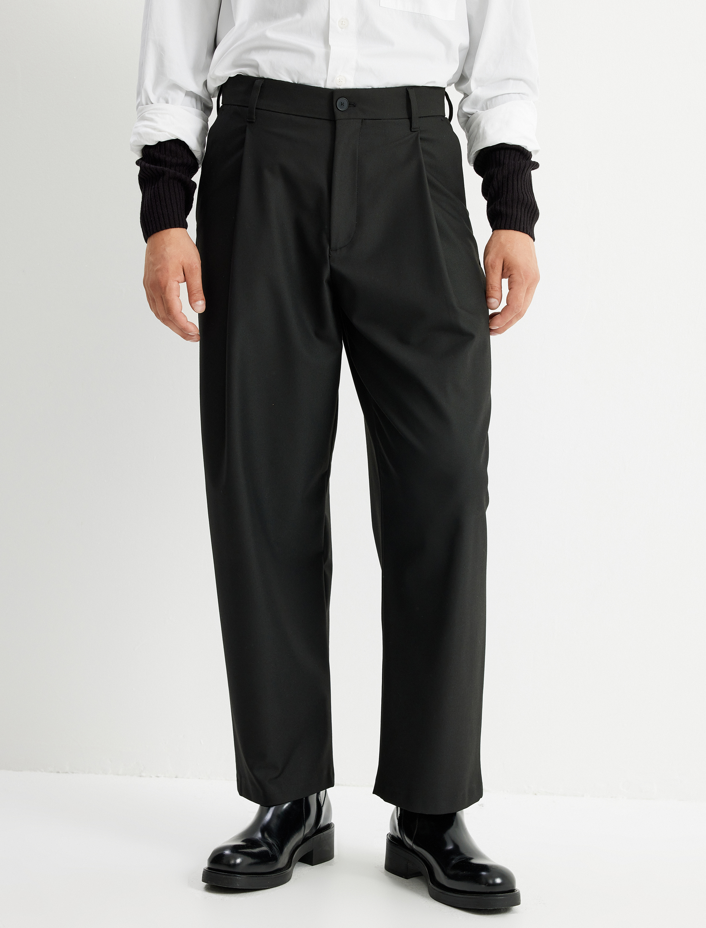   Düğmeli Chino Cep Detaylı Bol Pantolon