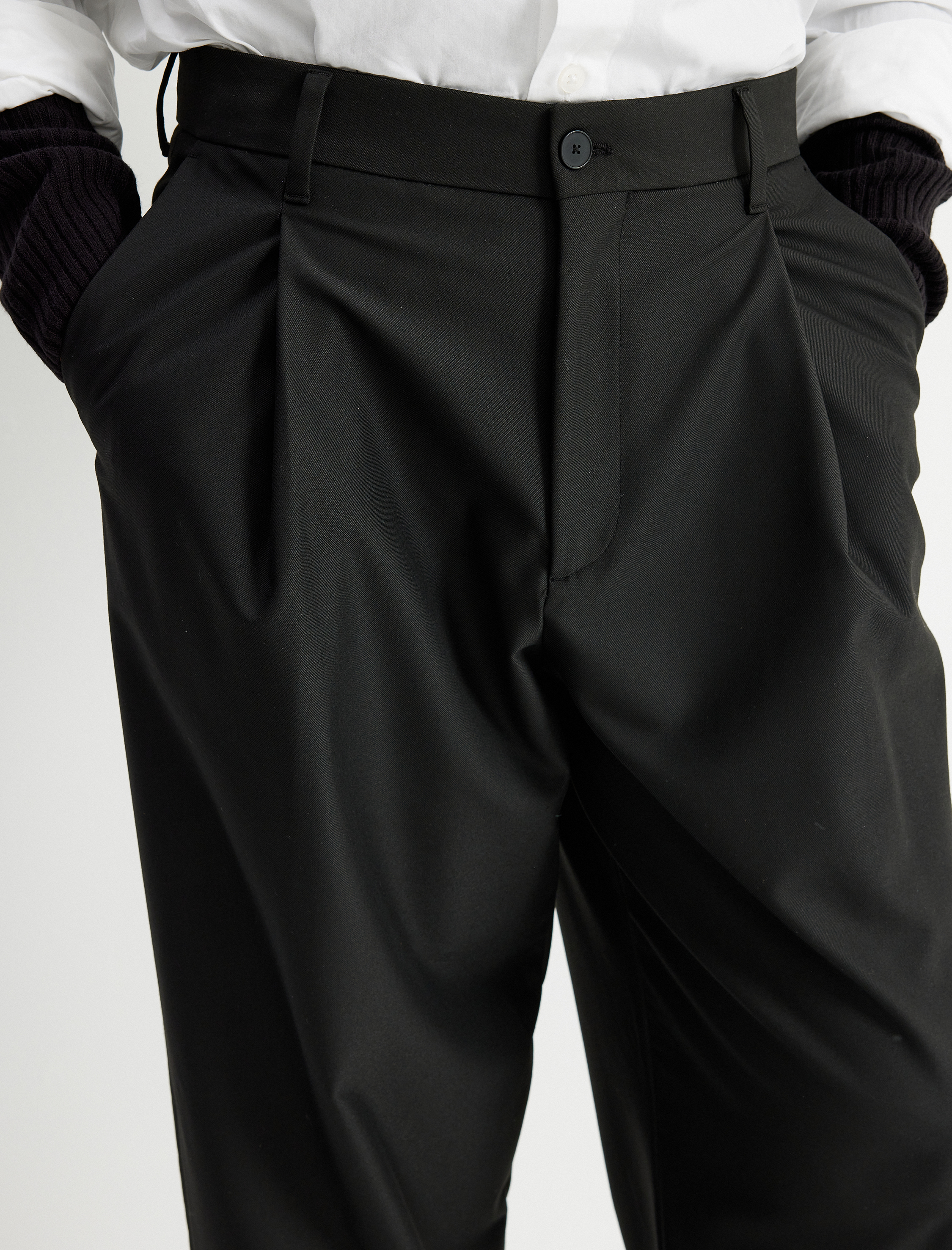   Düğmeli Chino Cep Detaylı Bol Pantolon